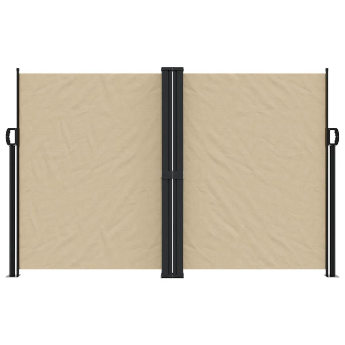 Toldo lateral retráctil beige 160x600 cm