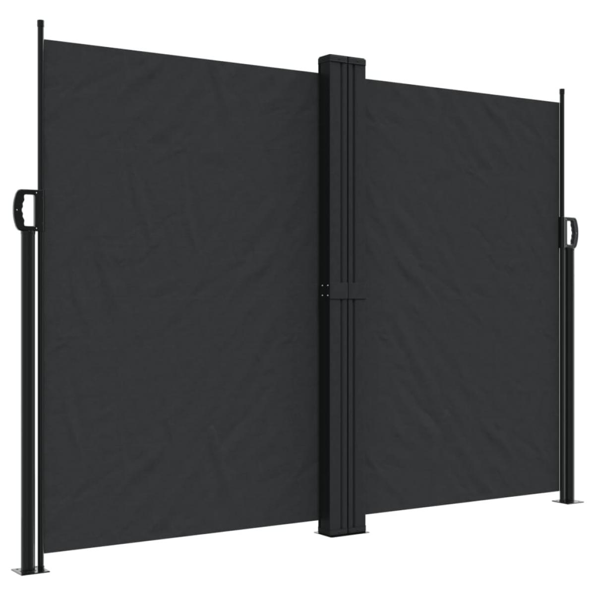 Toldo lateral retráctil negro 180x600 cm