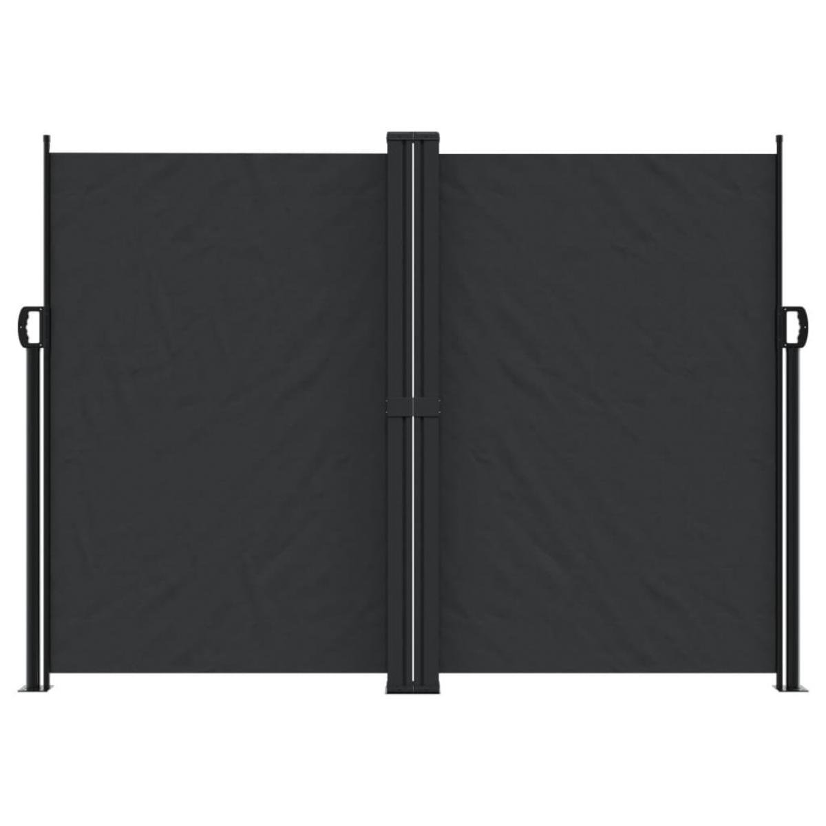 Toldo lateral retráctil negro 180x600 cm