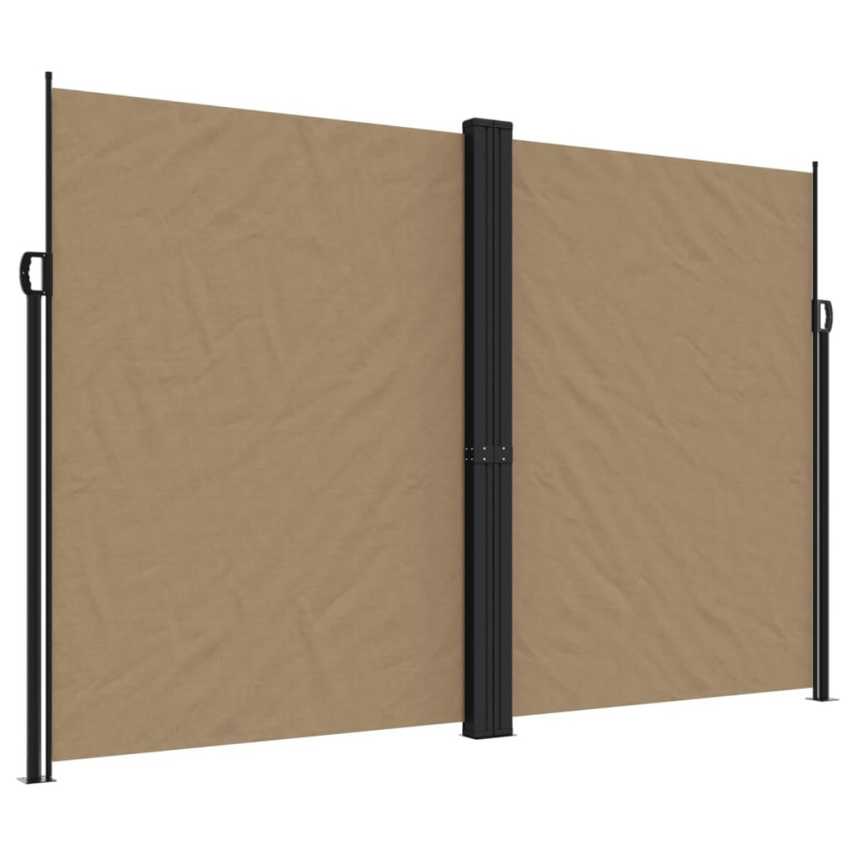 Toldo lateral retráctil gris taupe 220x600 cm