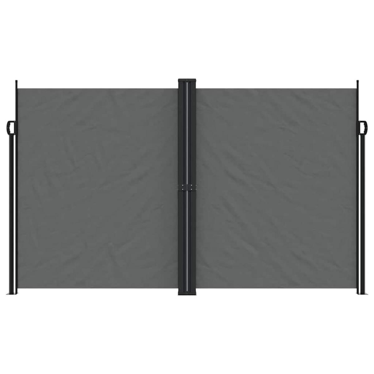 Toldo lateral retráctil gris antracita 200x1000 cm