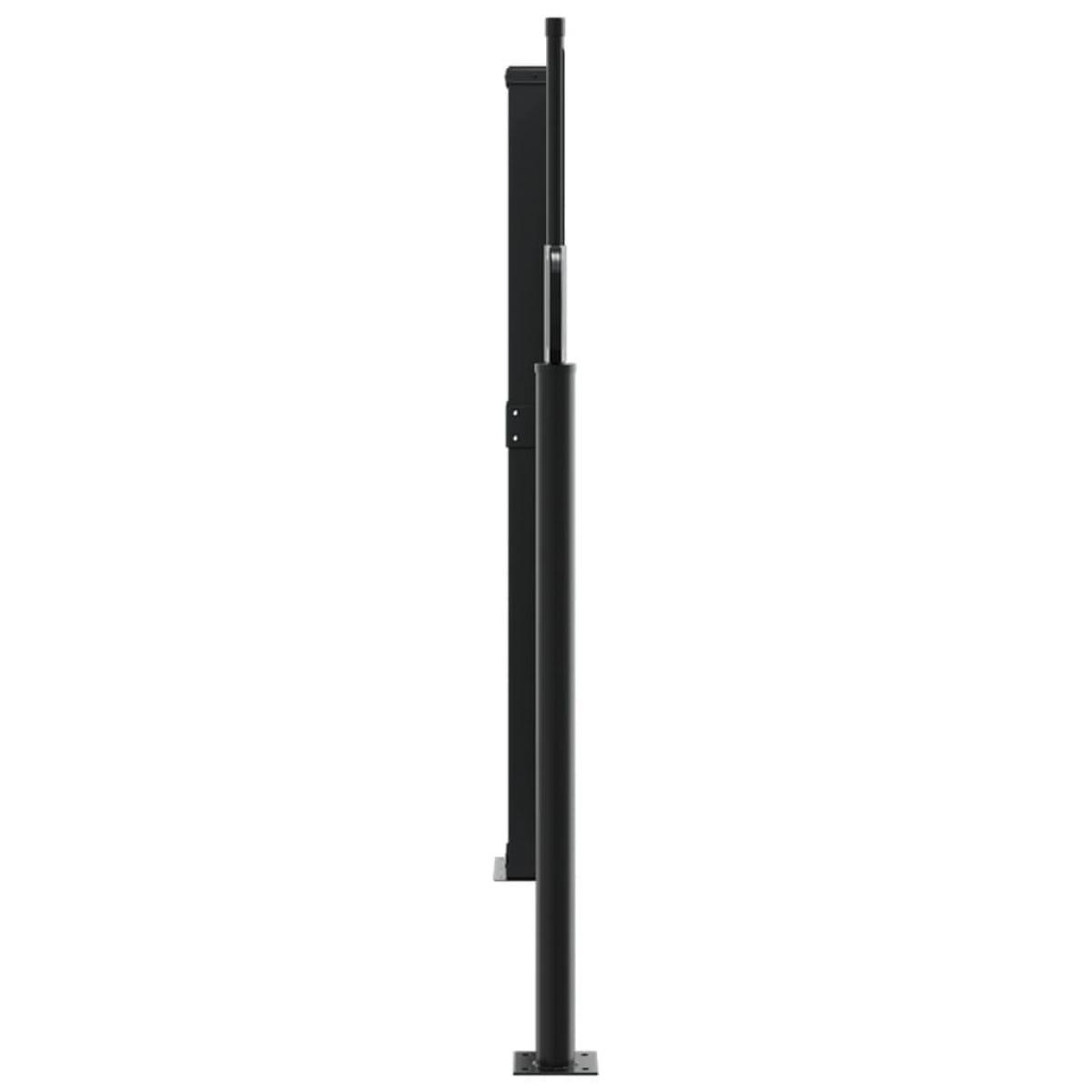 Toldo lateral retráctil marrón 120x1200 cm