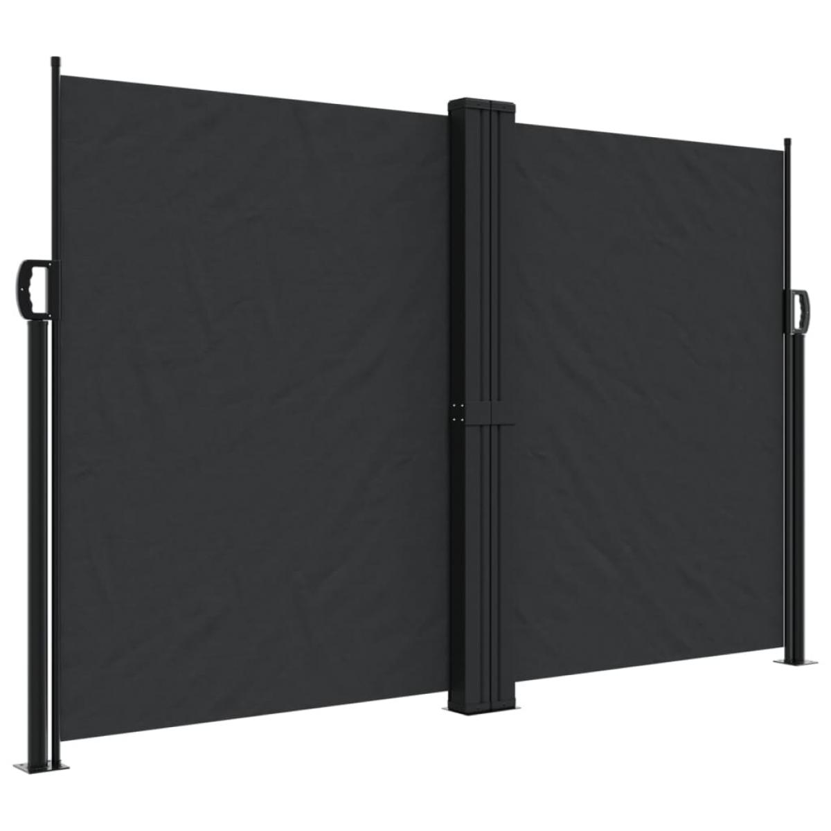 Toldo lateral retráctil negro 160x1200 cm