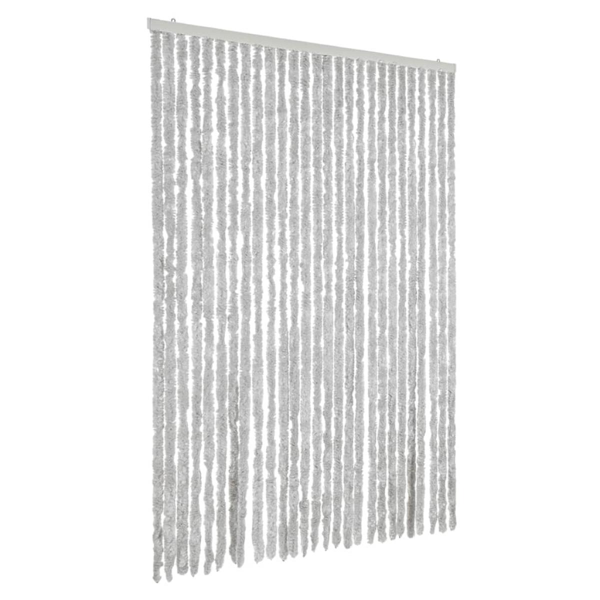 Cortina antimoscas chenilla gris 118x220 cm