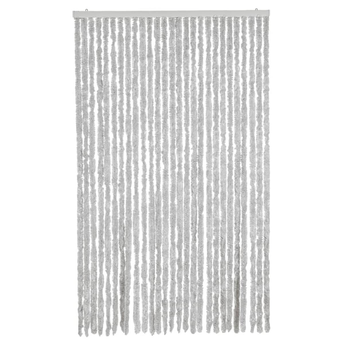 Cortina antimoscas chenilla gris 118x220 cm