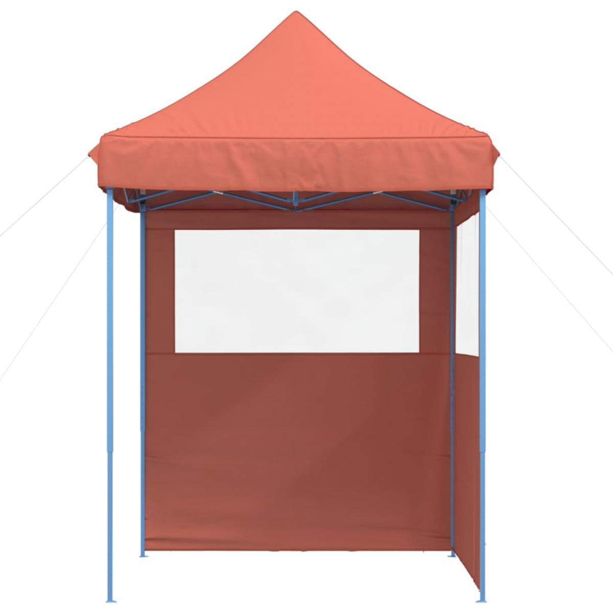 Tienda de fiesta plegable Pop-Up 2 paredes laterales terracota