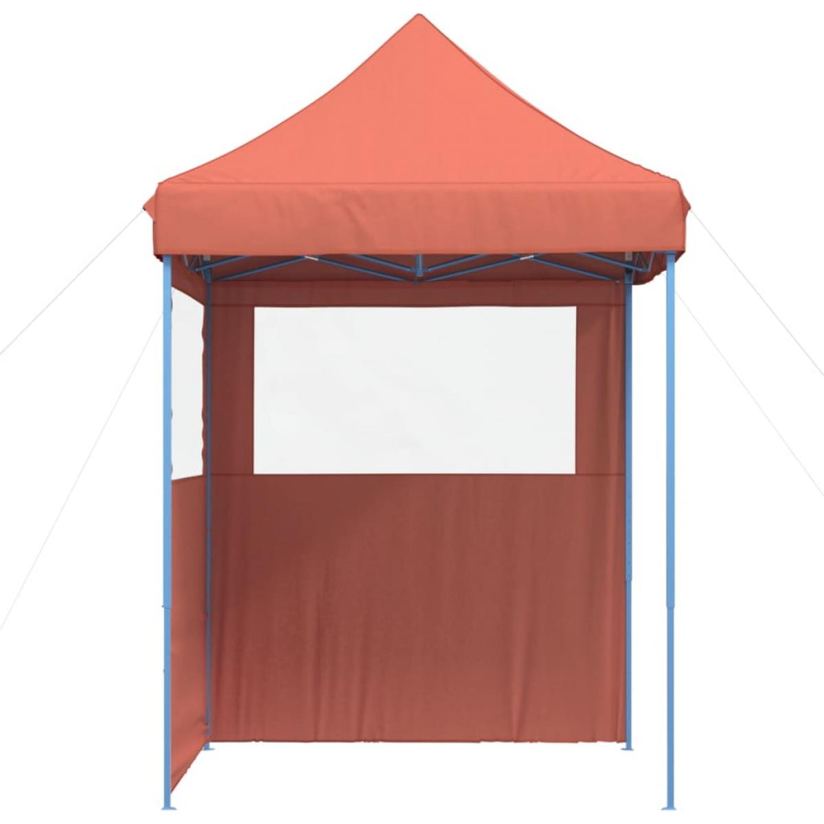 Tienda de fiesta plegable Pop-Up 2 paredes laterales terracota