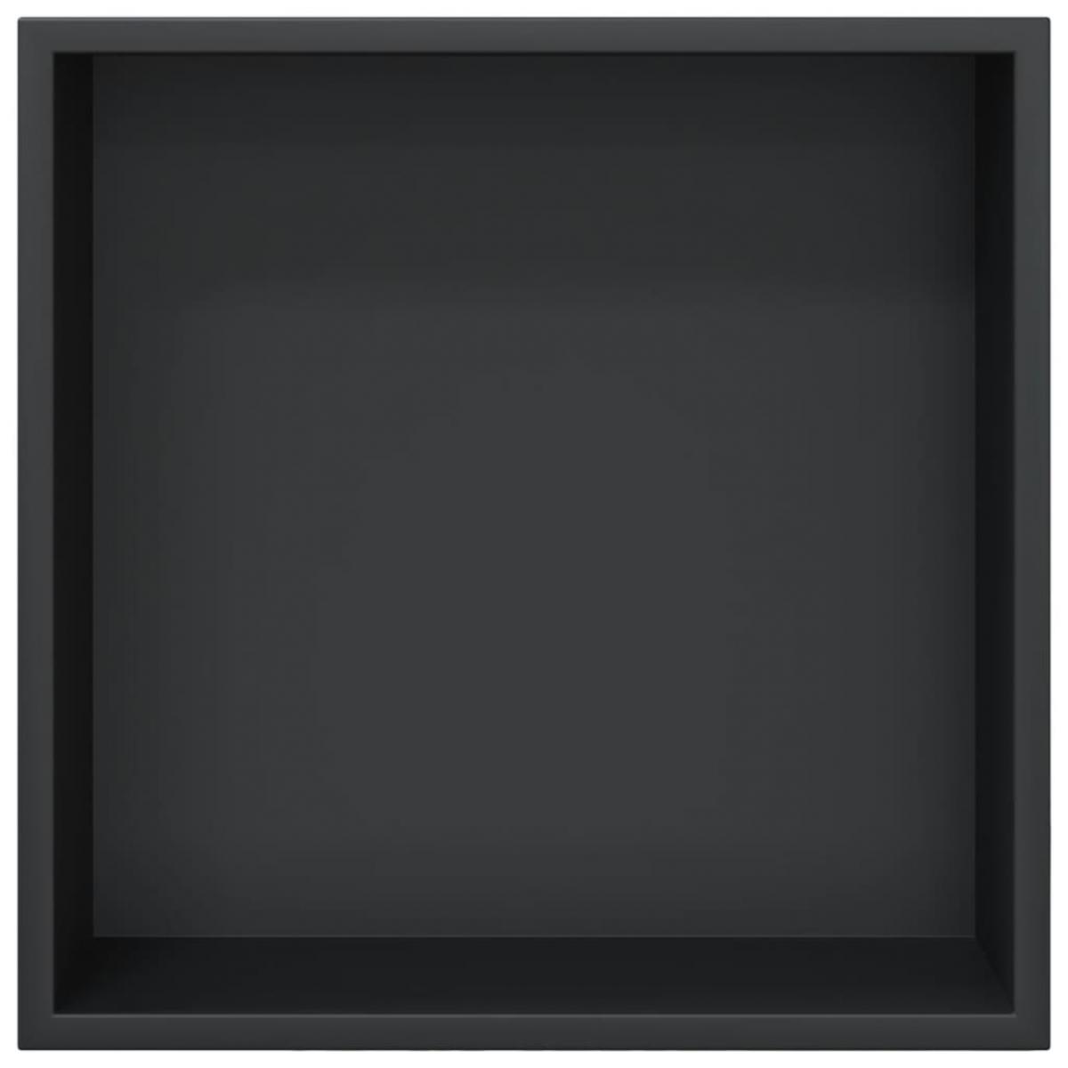 Hornacina ducha acero inoxidable negro mate 32x32x9 cm