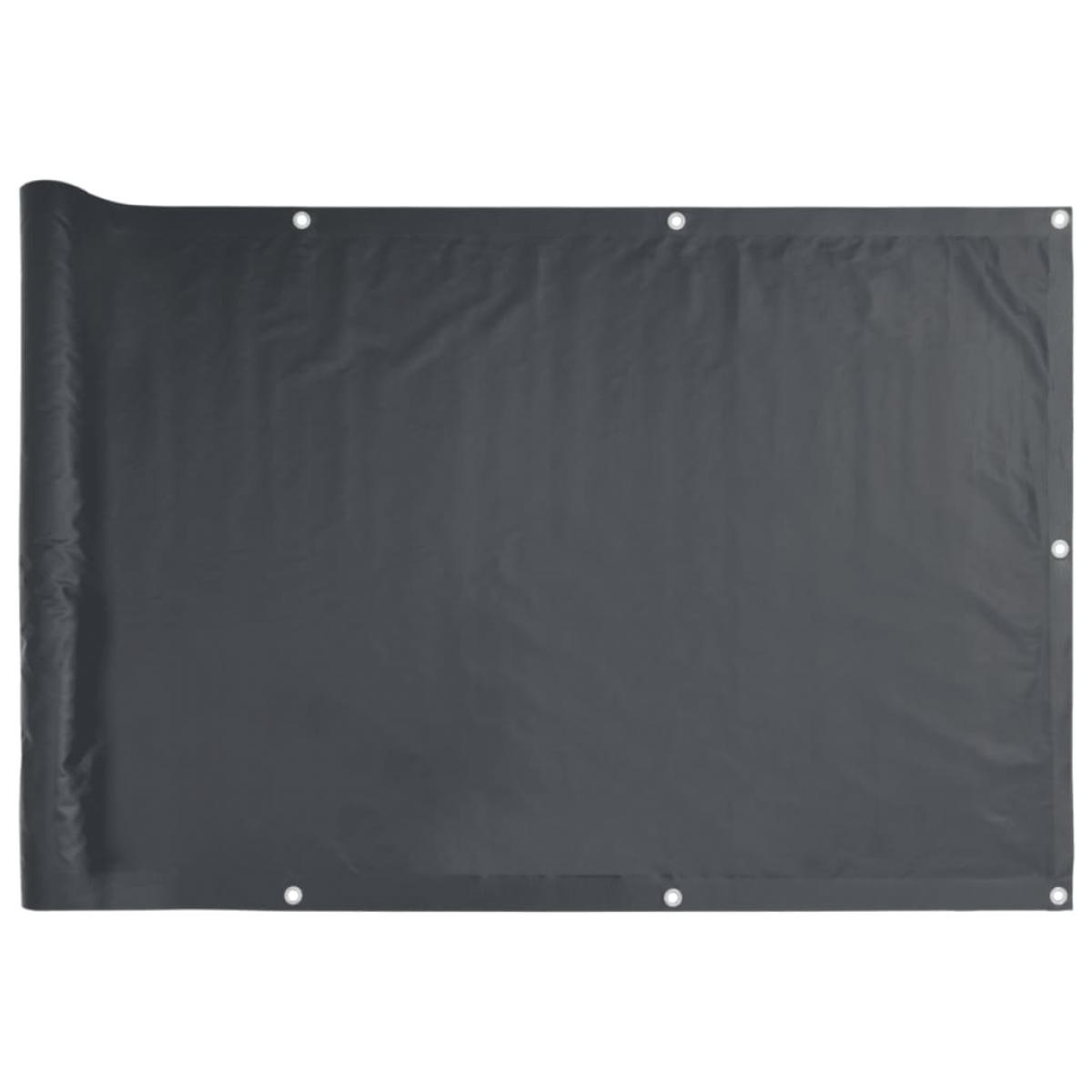 Pantalla de privacidad de balcón PVC gris antracita 400x75 cm