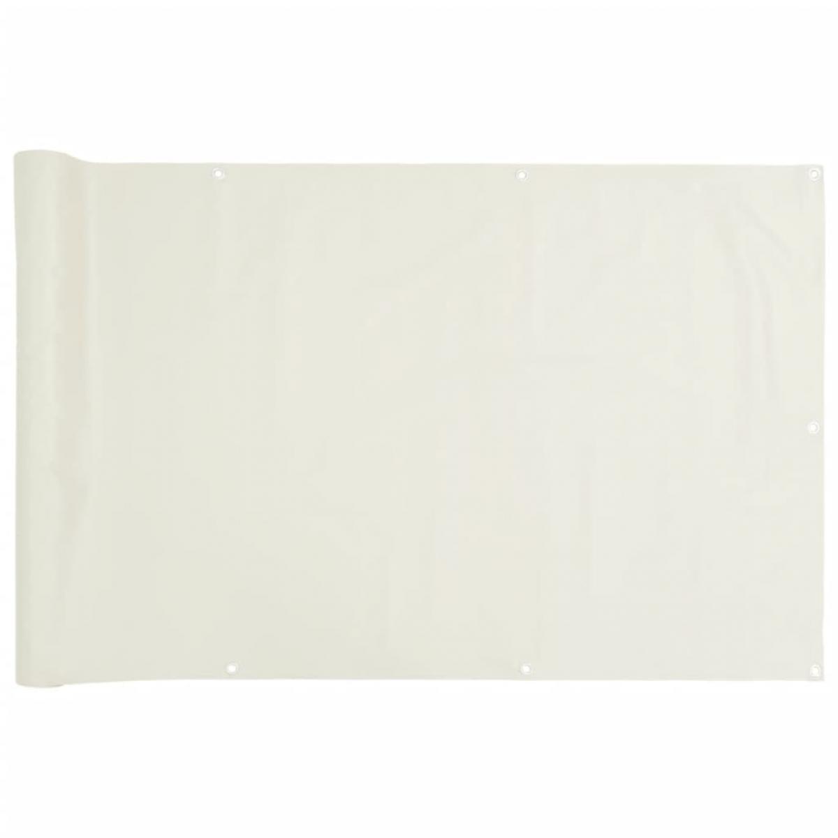 Pantalla de privacidad de balcón PVC blanco 700x75 cm