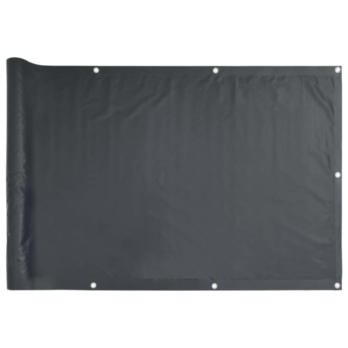 Pantalla de privacidad de balcón PVC gris antracita 300x90 cm