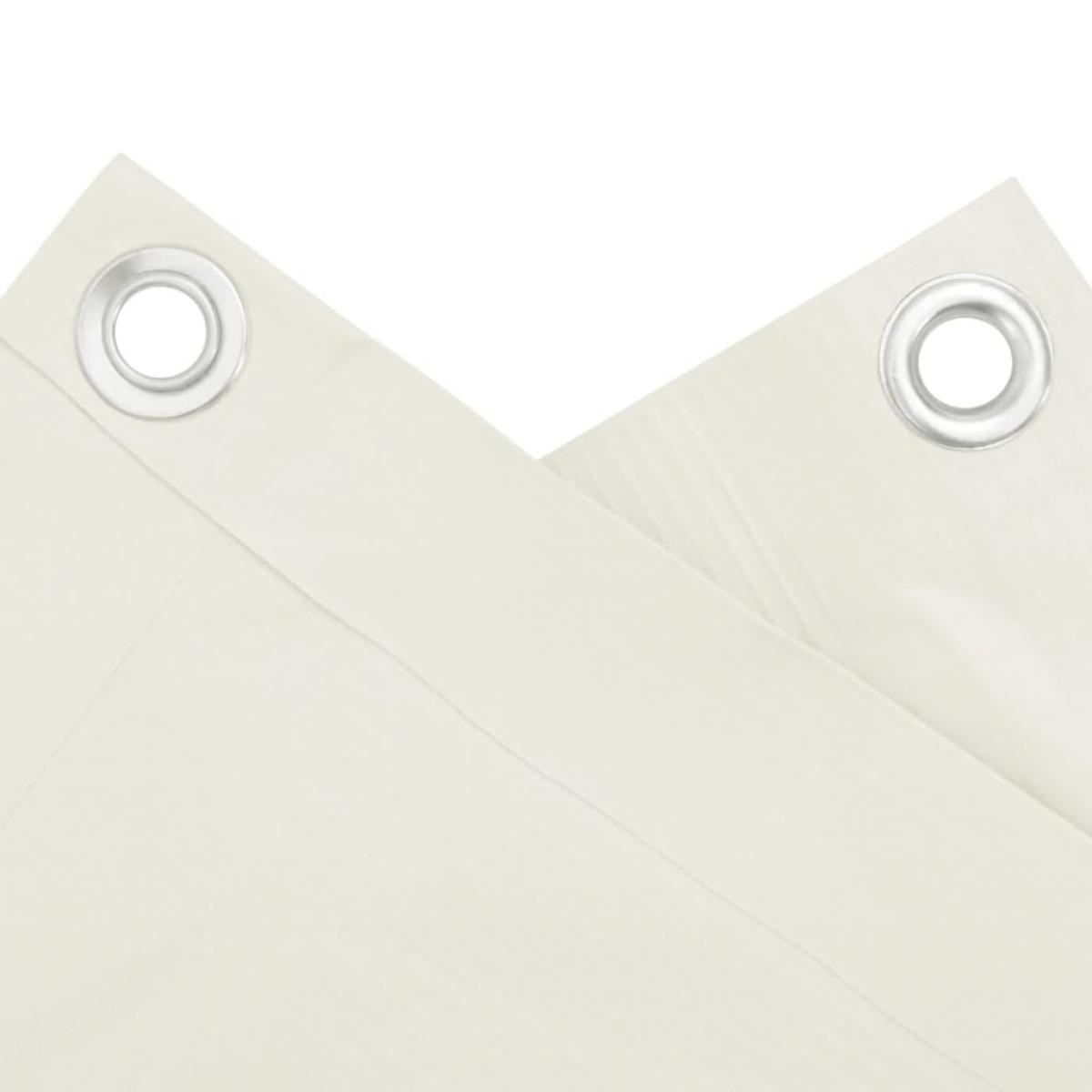 Pantalla de privacidad de balcón PVC blanco 500x90 cm