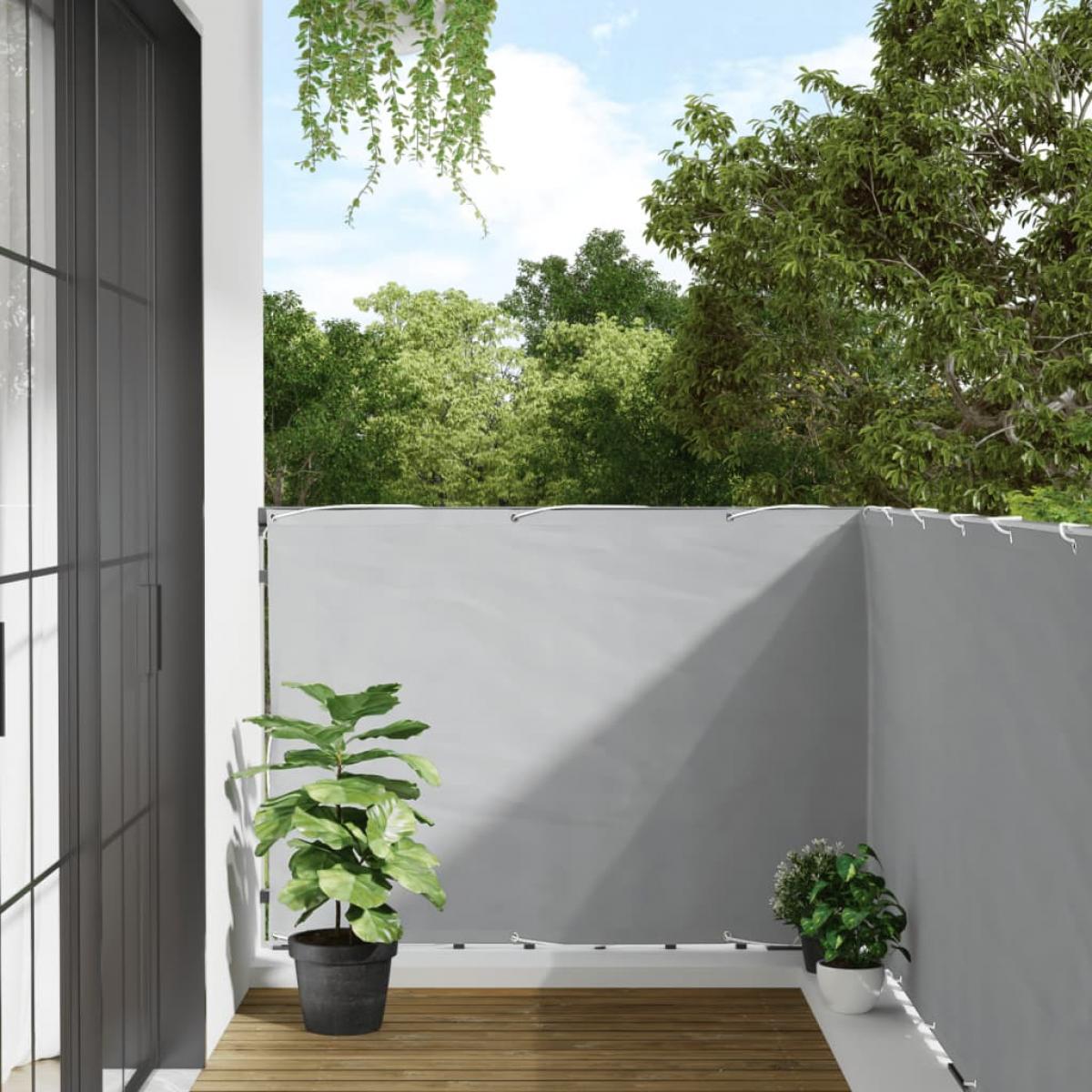 Pantalla de privacidad de balcón PVC gris 700x120 cm