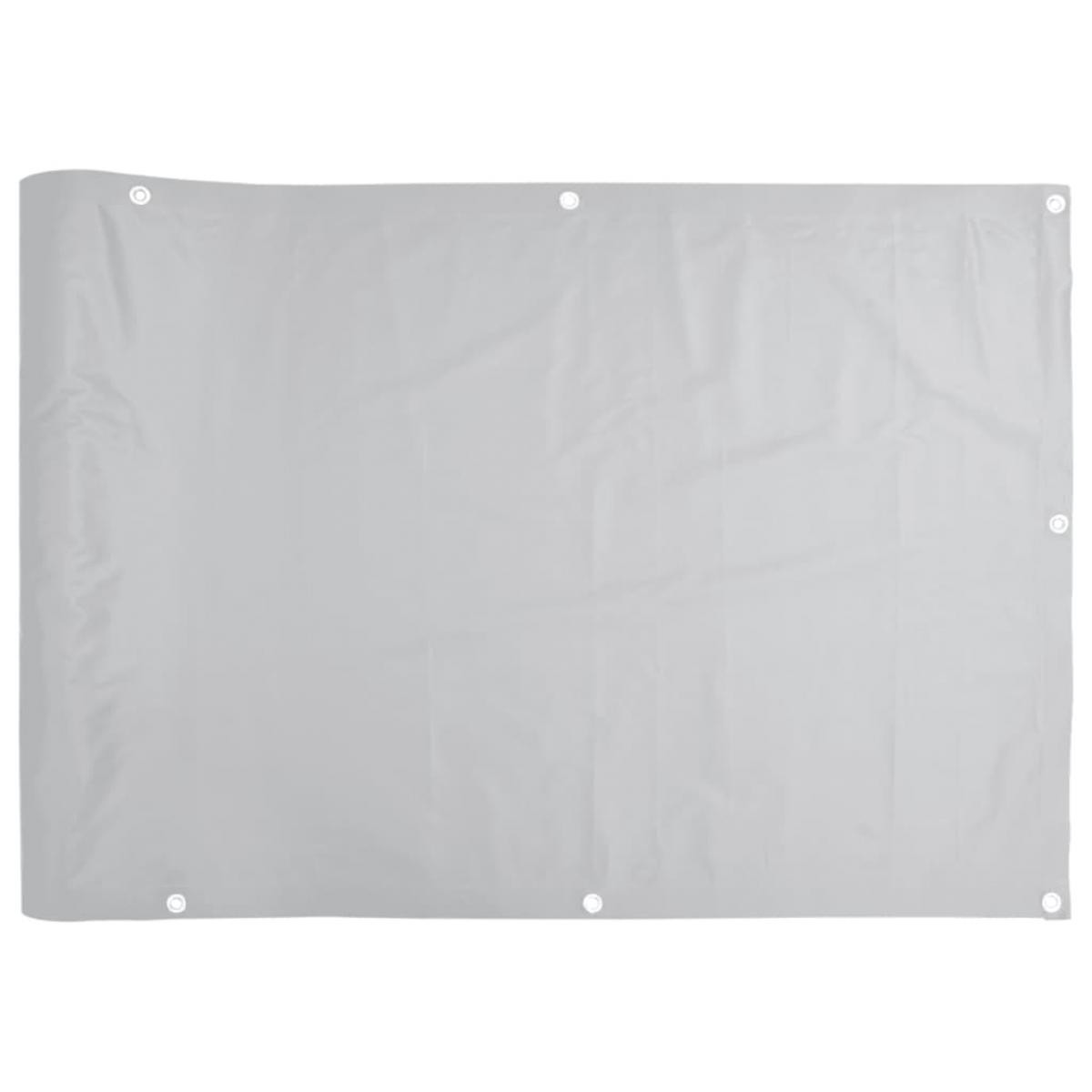 Pantalla de privacidad de balcón PVC gris 700x120 cm