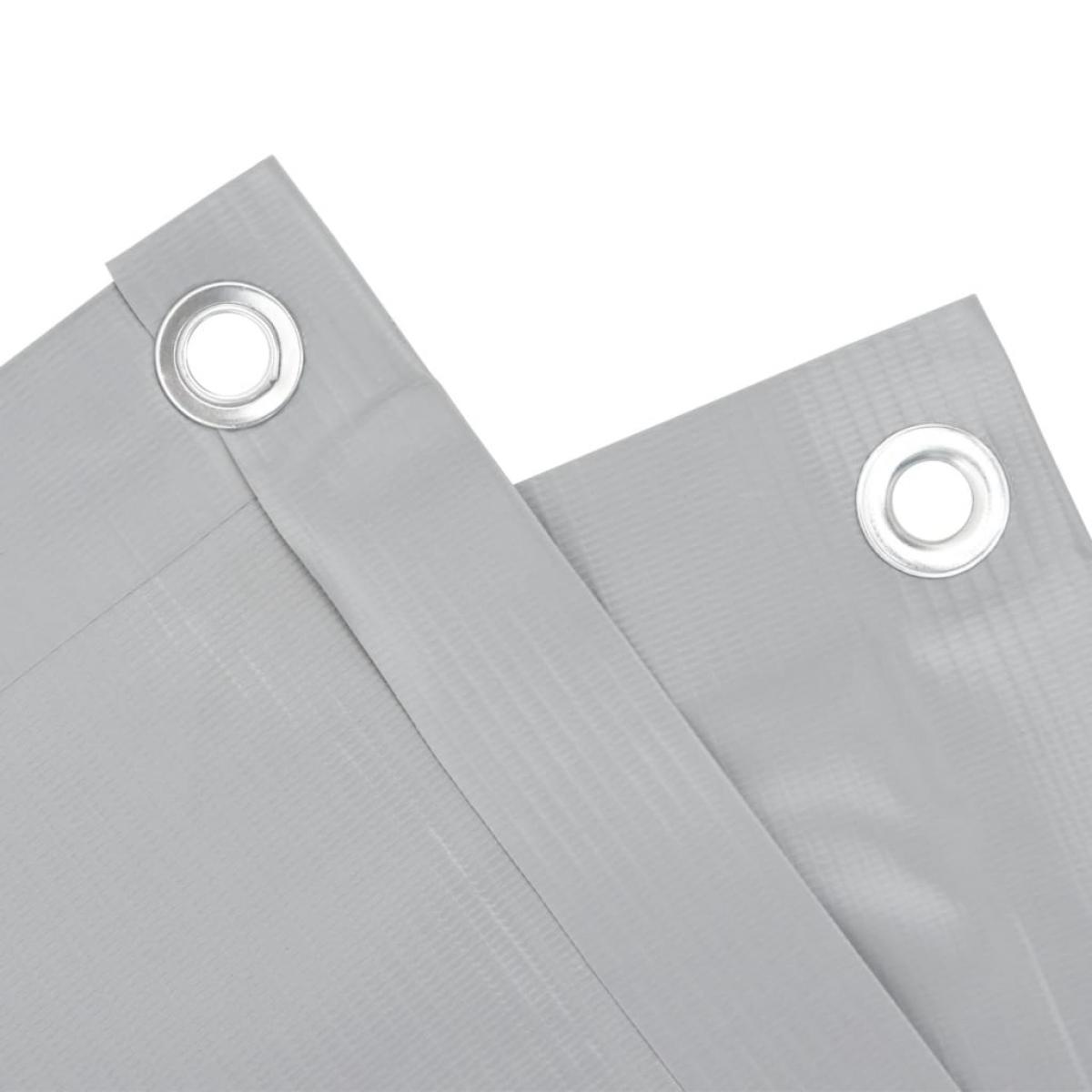 Pantalla de privacidad de balcón PVC gris 700x120 cm