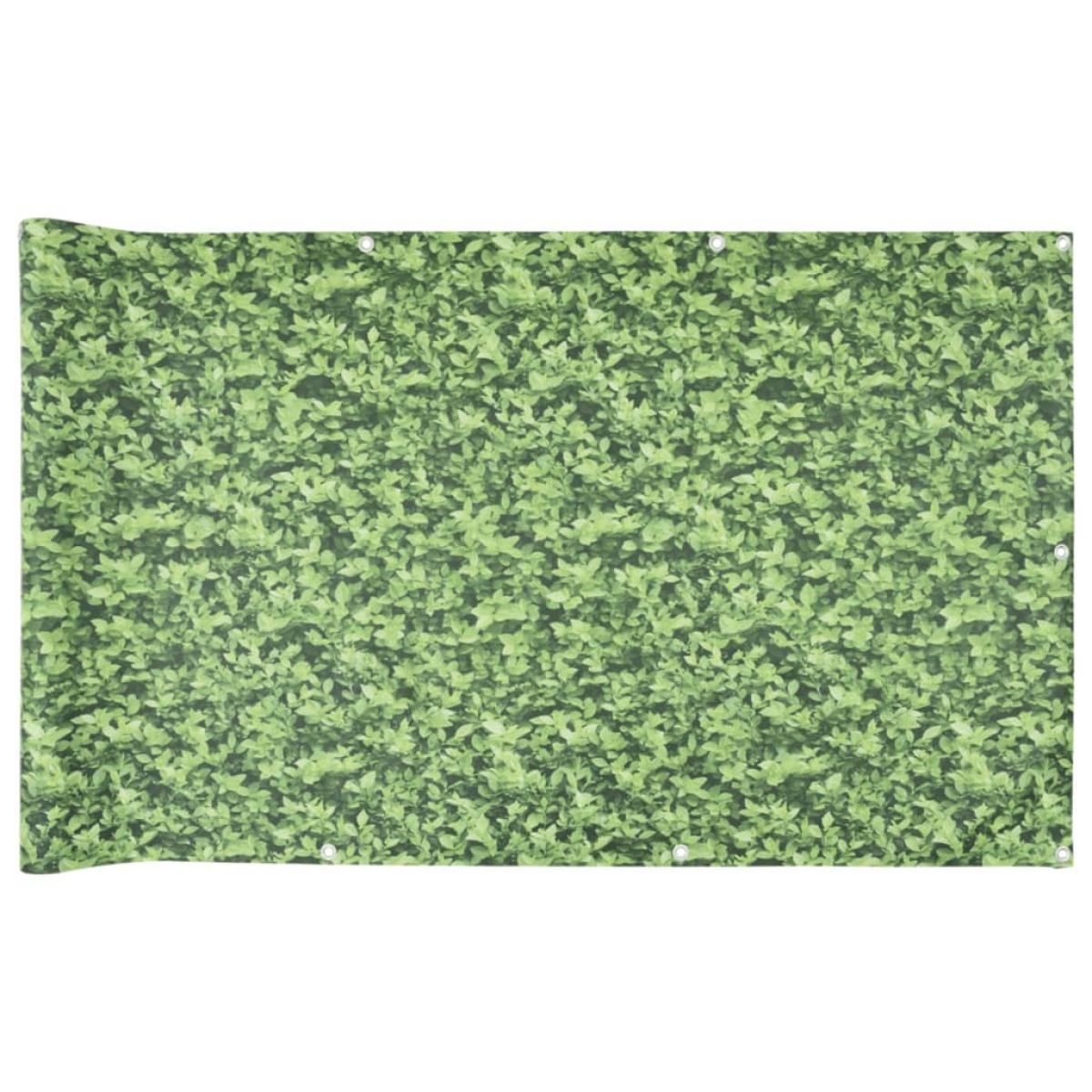 Pantalla de privacidad de balcón PVC plantas verde 500x120 cm