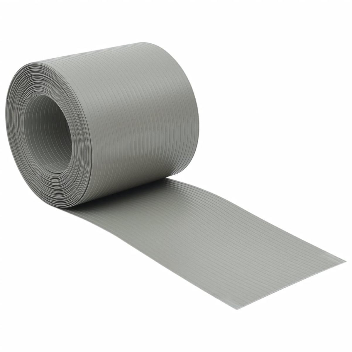 Pantallas privacidad jardín 10 uds PVC gris piedra 252,5x19 cm