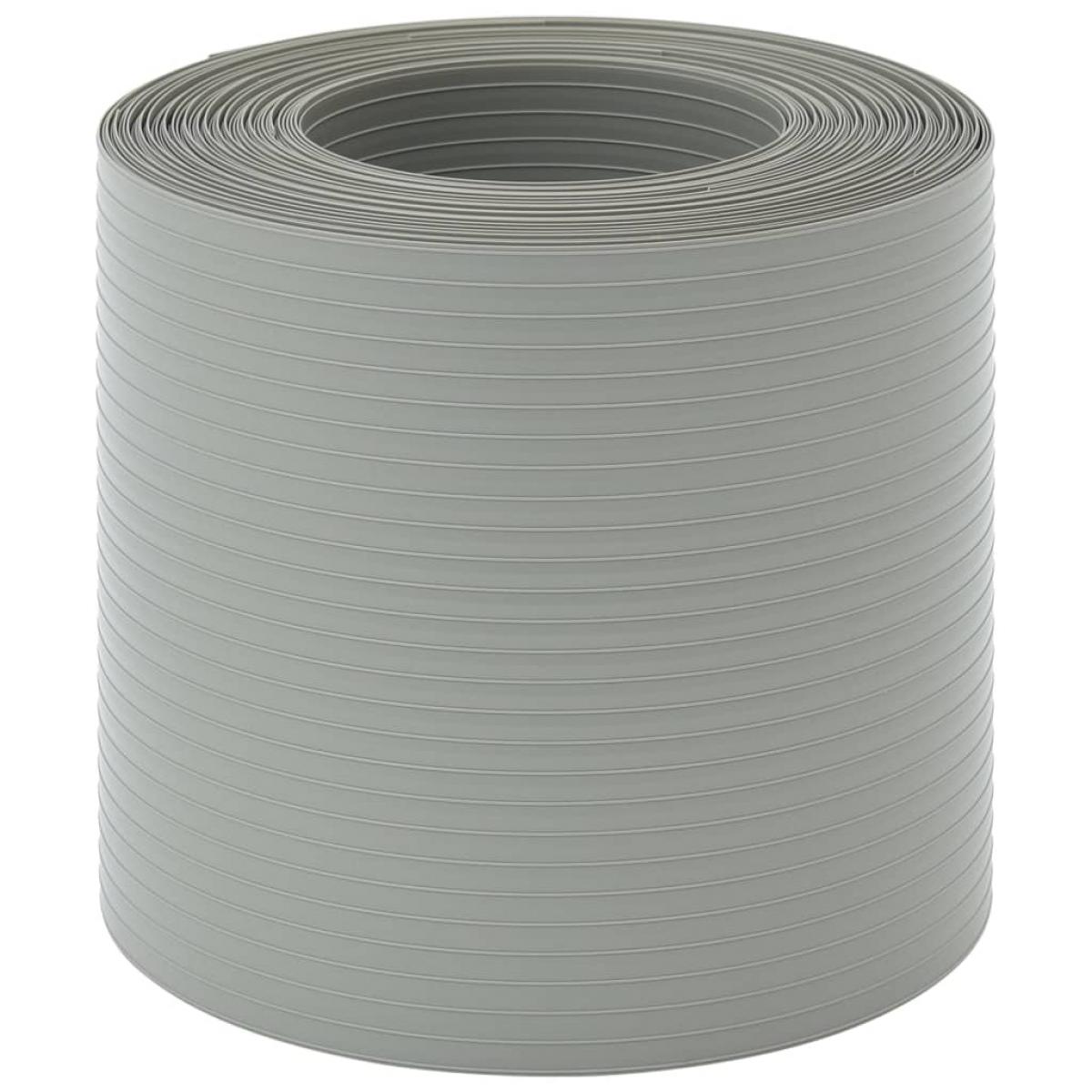 Pantallas privacidad jardín 10 uds PVC gris piedra 252,5x19 cm
