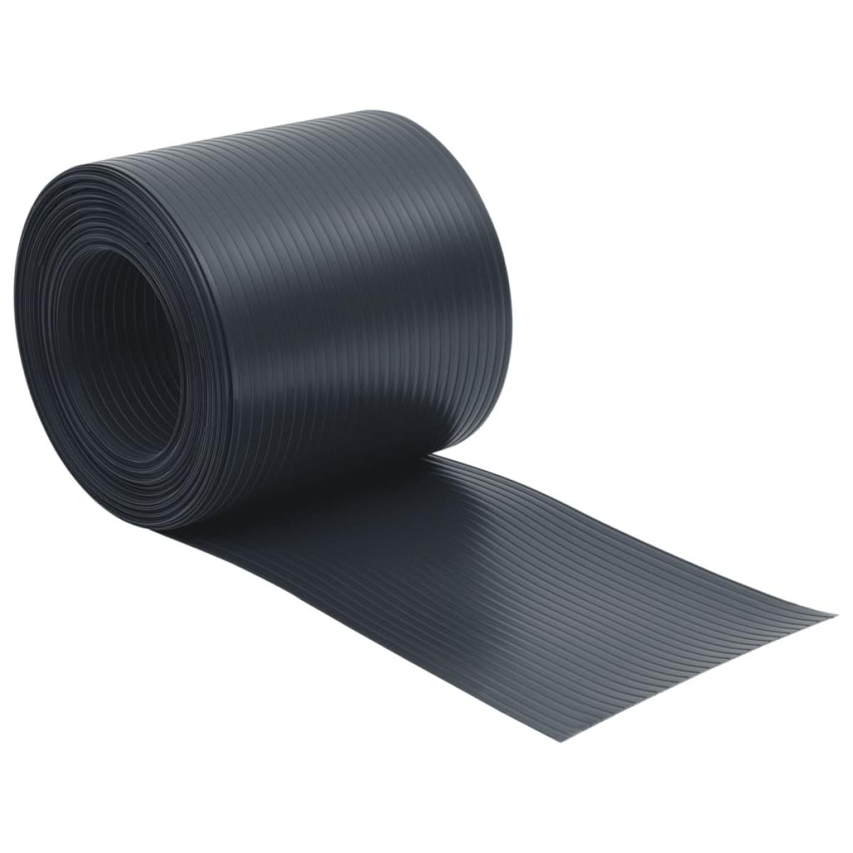 Pantallas de privacidad de jardín 10 uds PVC negras 252,5x19 cm