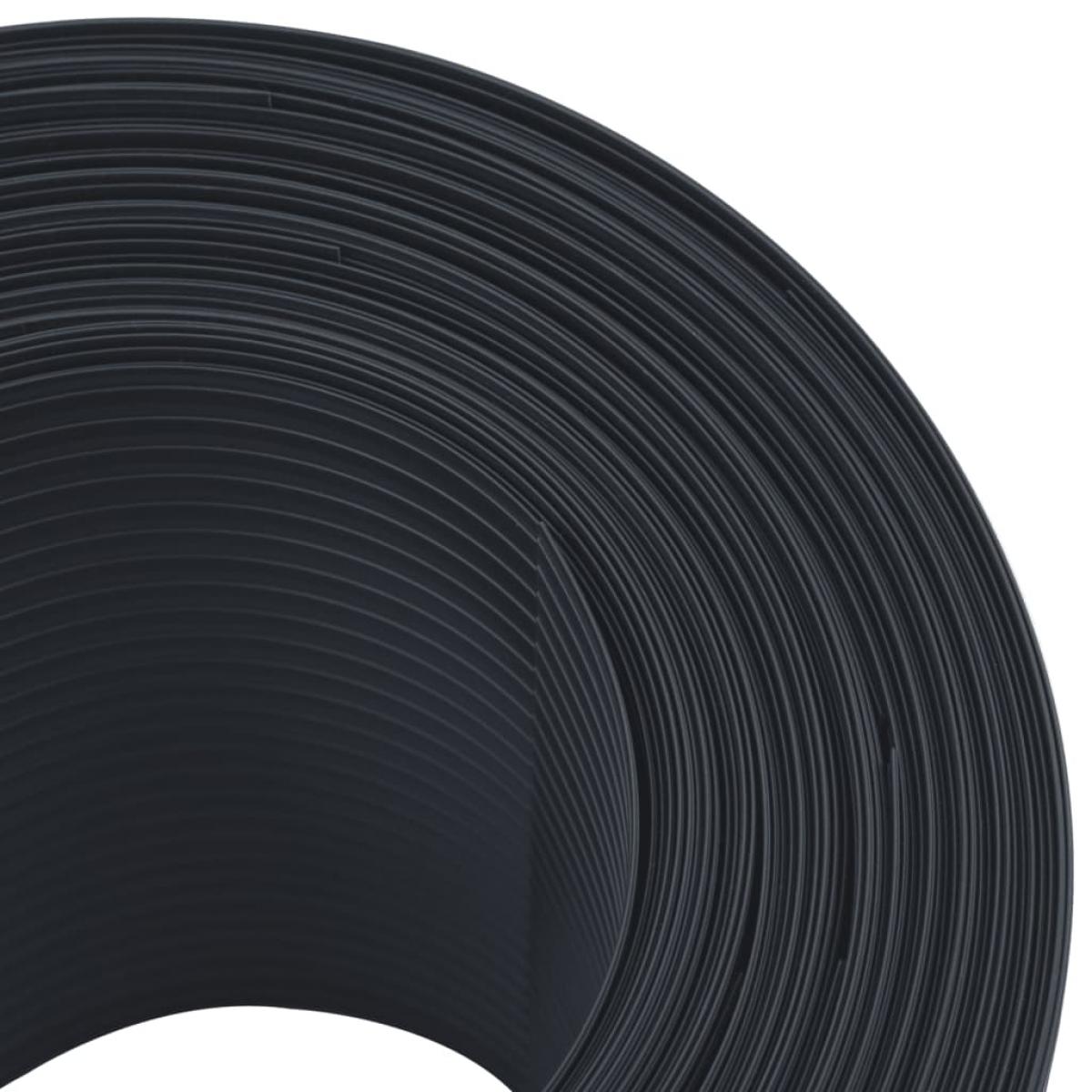 Pantallas de privacidad de jardín 10 uds PVC negras 252,5x19 cm