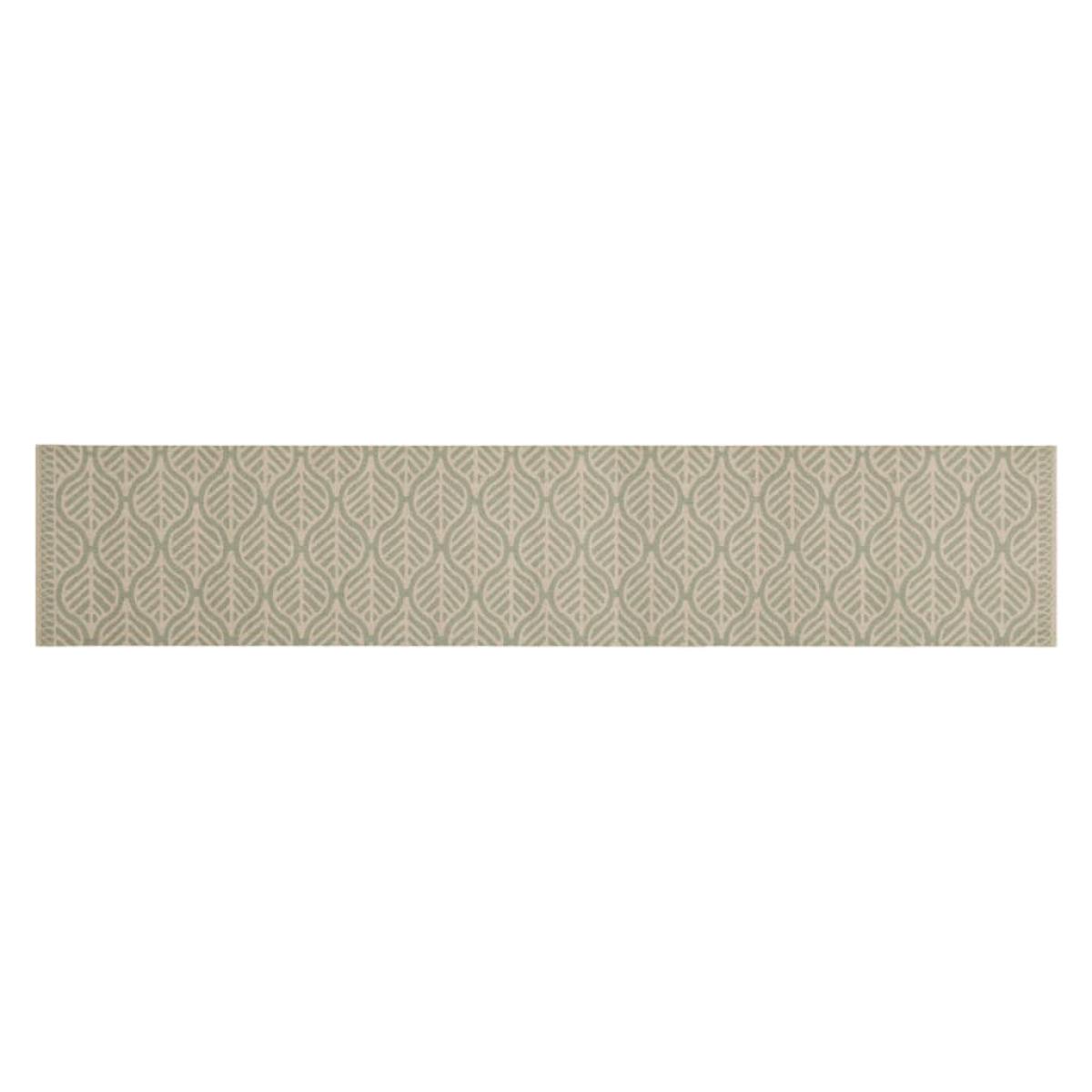 Alfombra de cocina lavable terciopelo hojas 60x300 cm