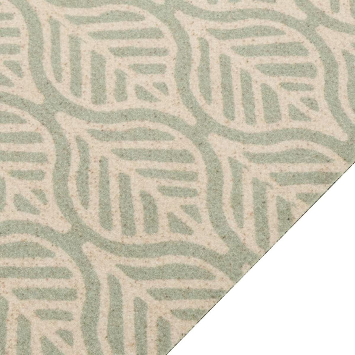 Alfombra de cocina lavable terciopelo hojas 60x300 cm