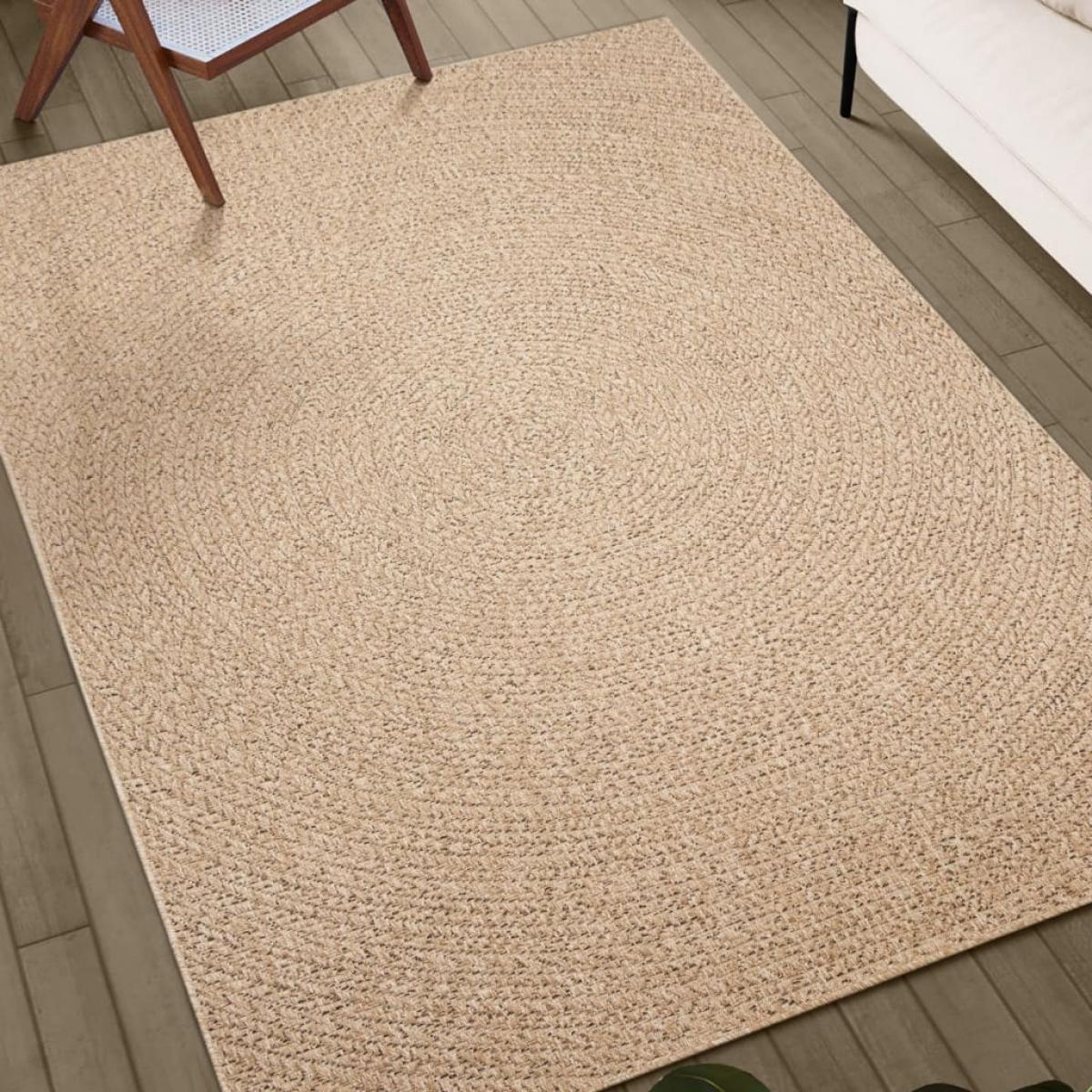 Alfombra ZIZUR apariencia de yute interior exterior 240x340 cm