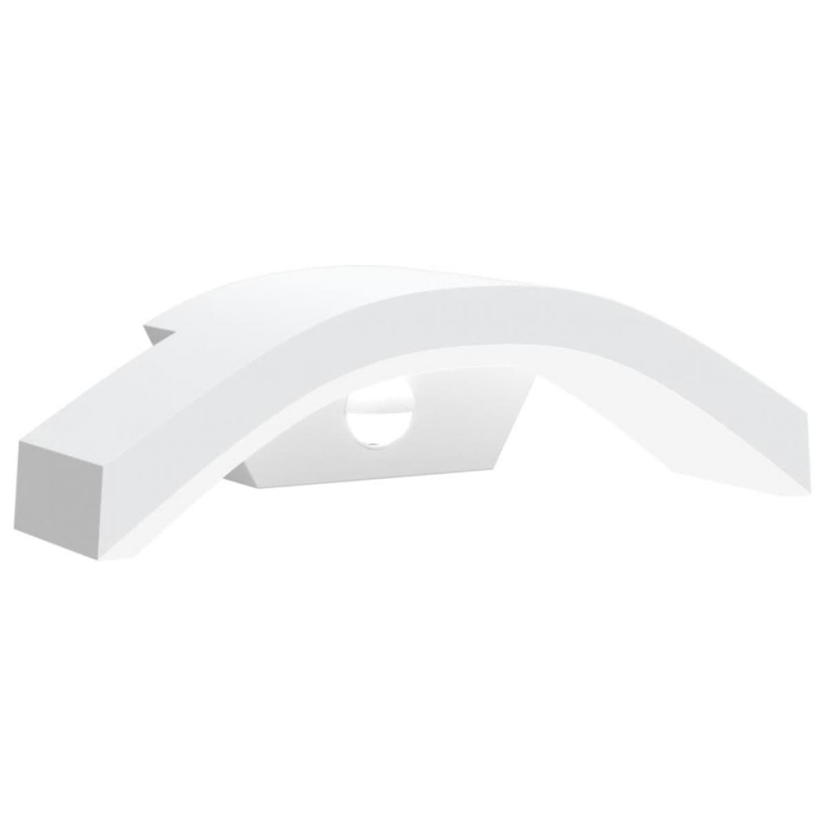 Lámpara de pared de exterior LED con sensor aluminio blanco