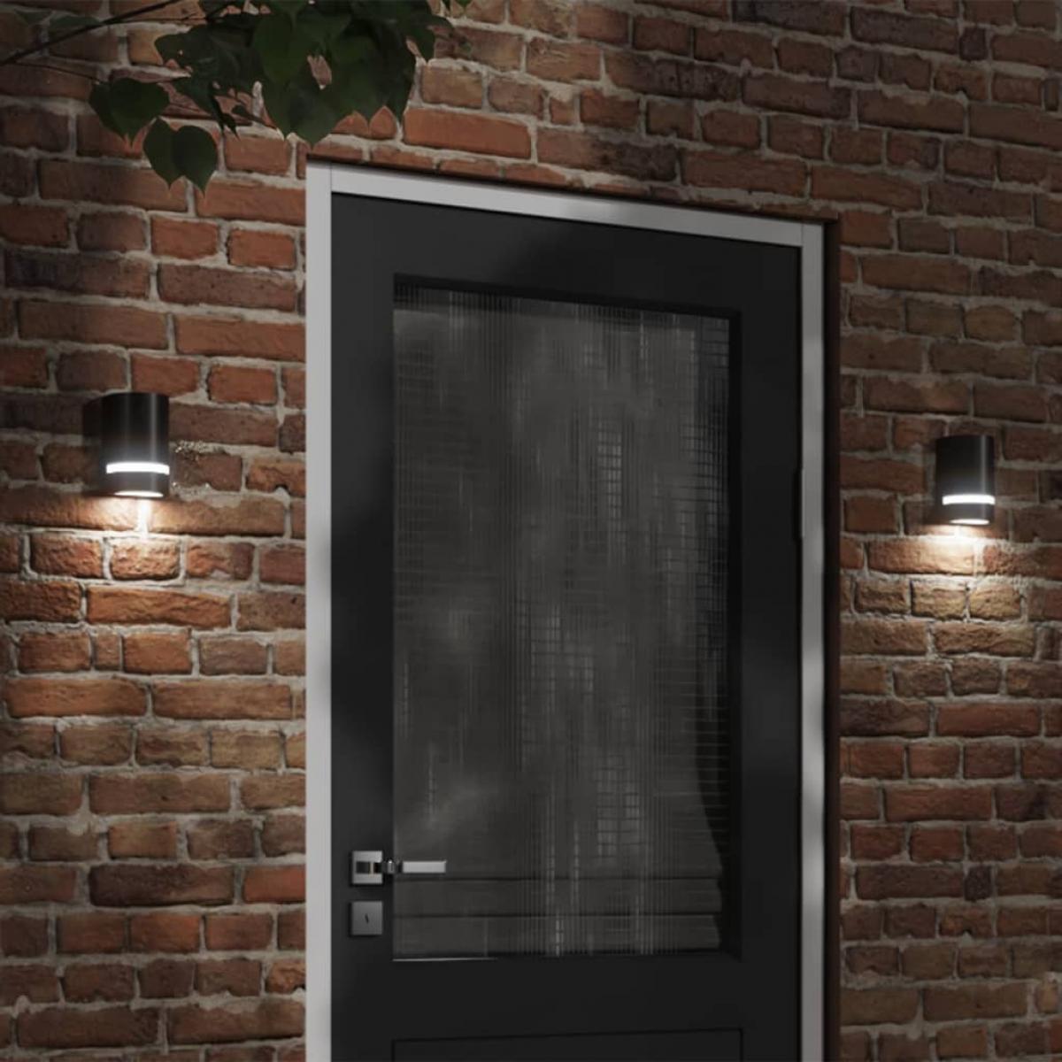 Lámpara de pared de exterior aluminio fundido negro