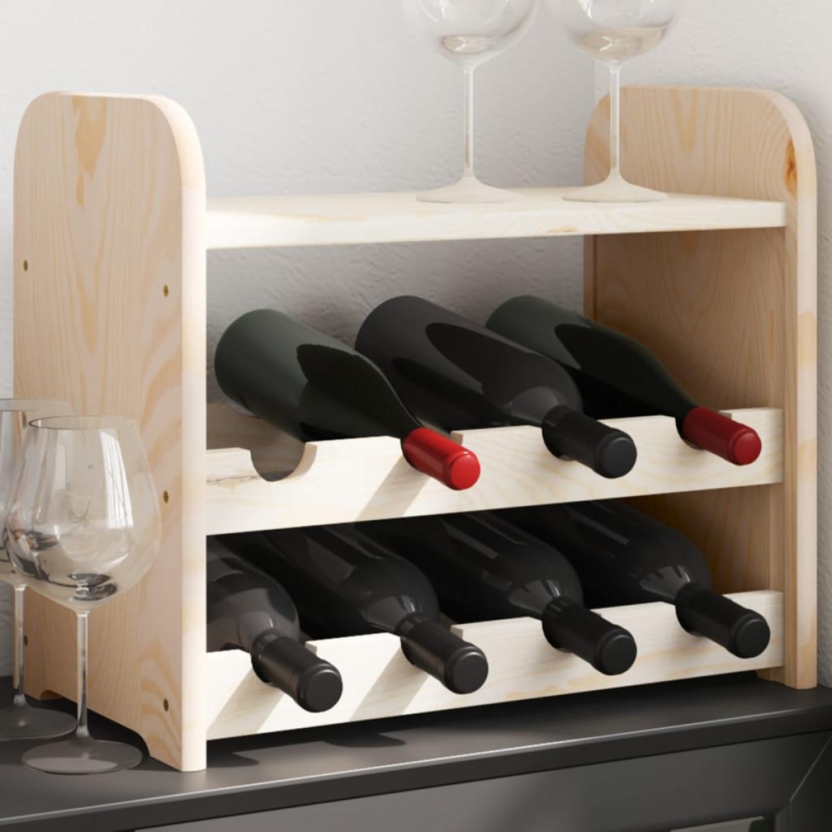 Botellero con tablero superior madera maciza pino 43x25x37 cm