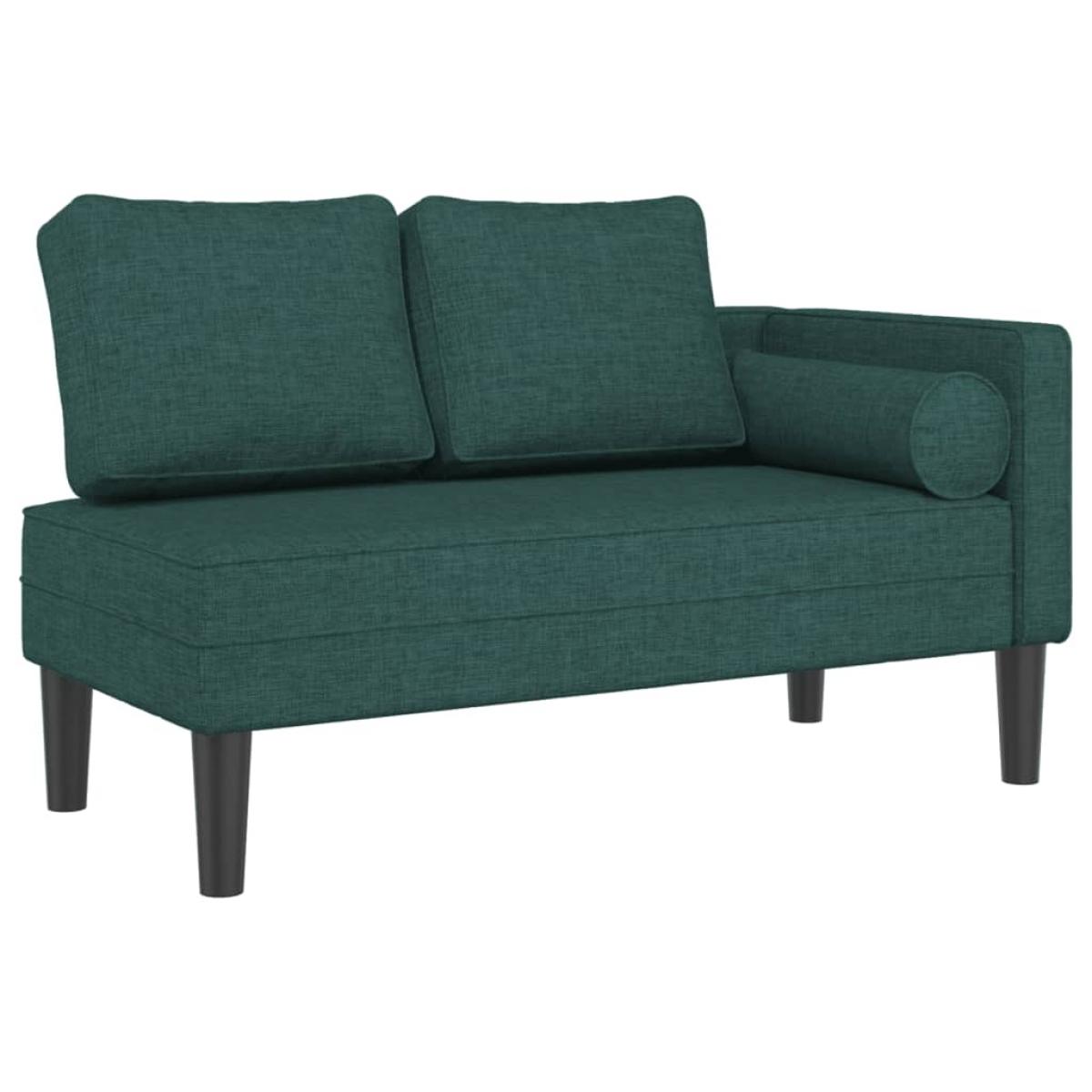 Sofá diván con cojines tela verde oscuro