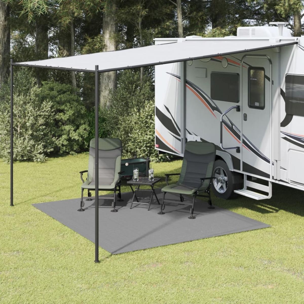 Alfombrilla de camping gris antracita 3x2,5 m