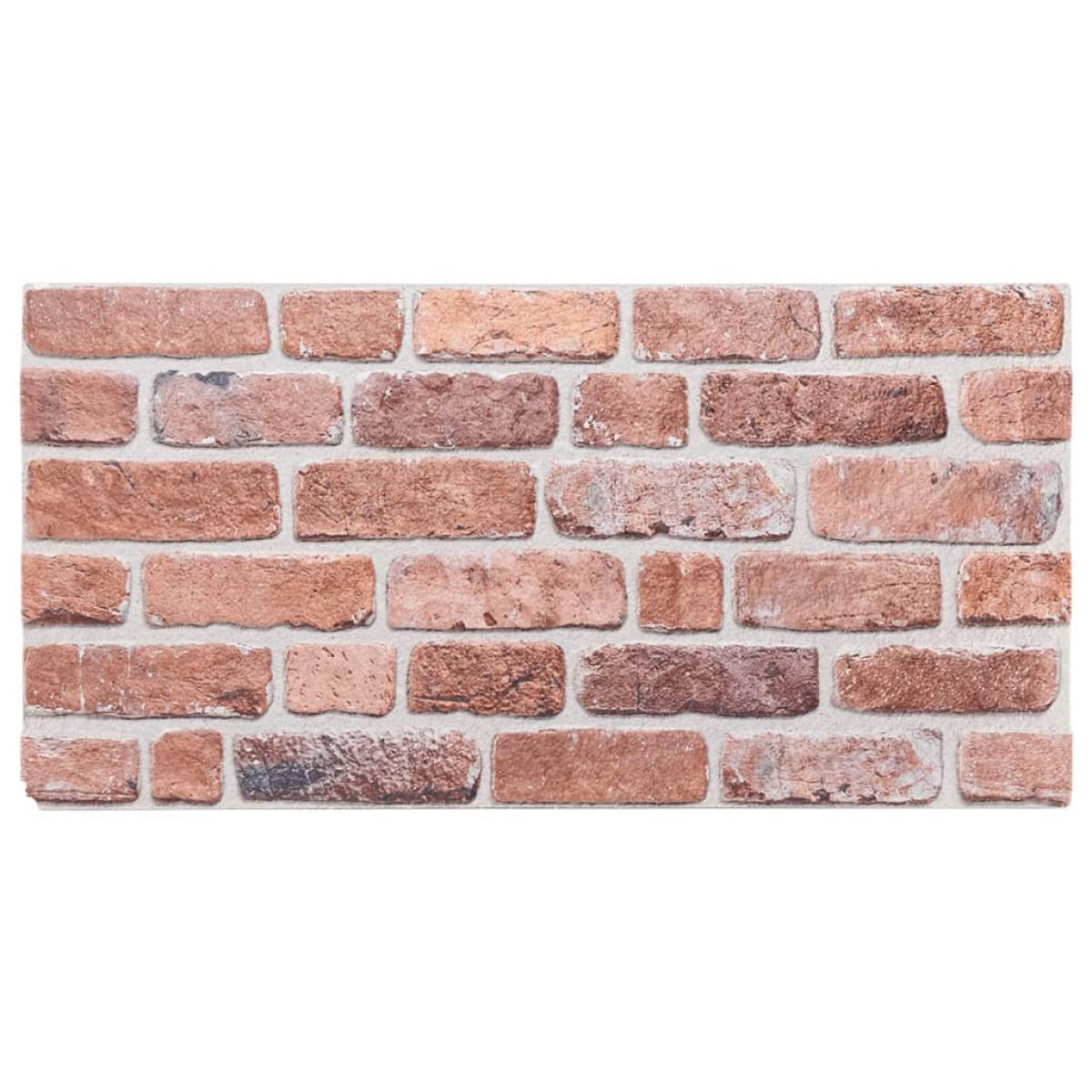 Paneles de pared 3D 10 unidades EPS rojo 100x50 cm