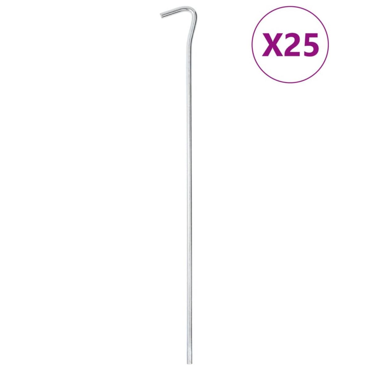 Clavijas para tienda 24 uds acero galvanizado 17 cm Ø7 mm