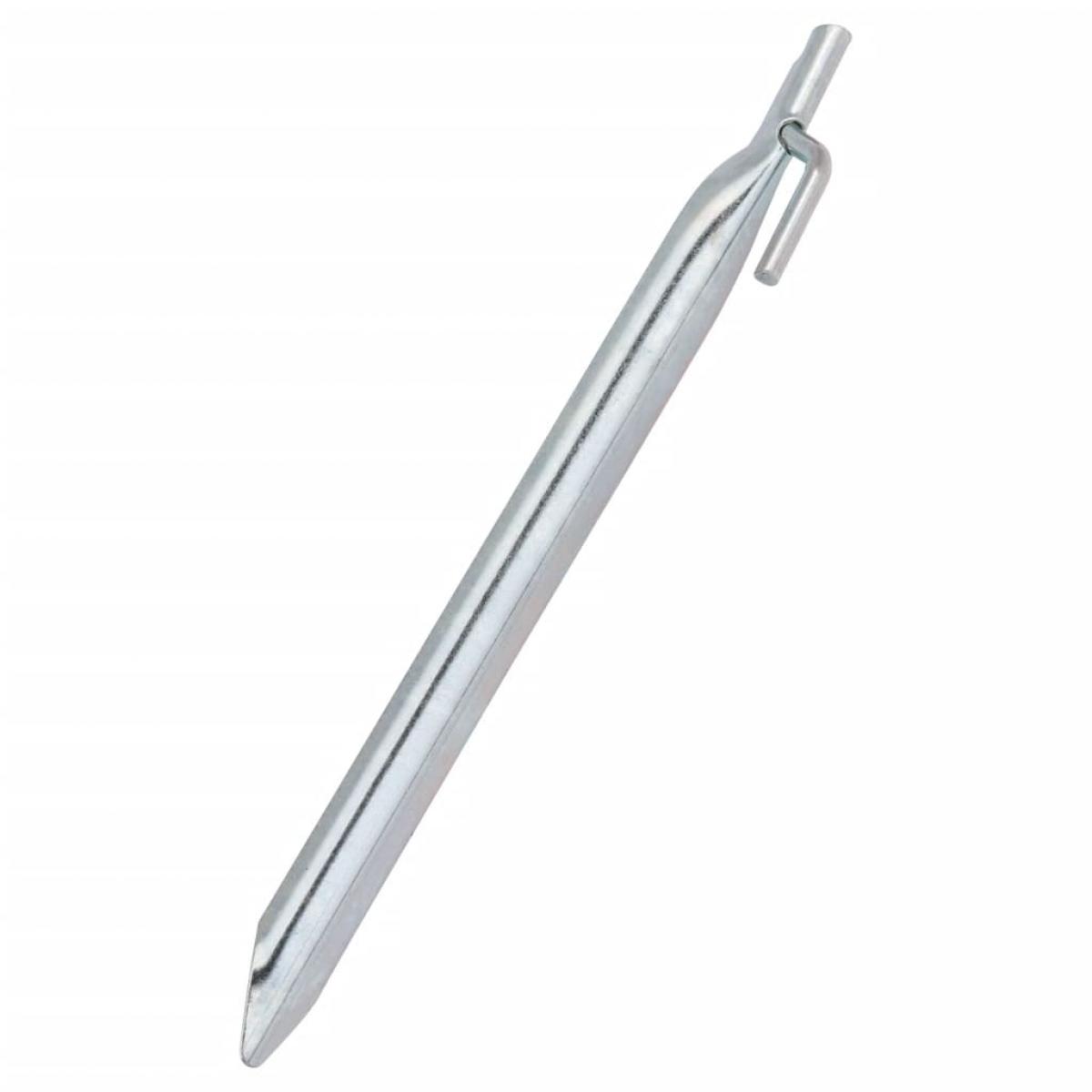 Clavijas de tienda forma V 24 uds acero galvanizado 24 cm Ø20mm
