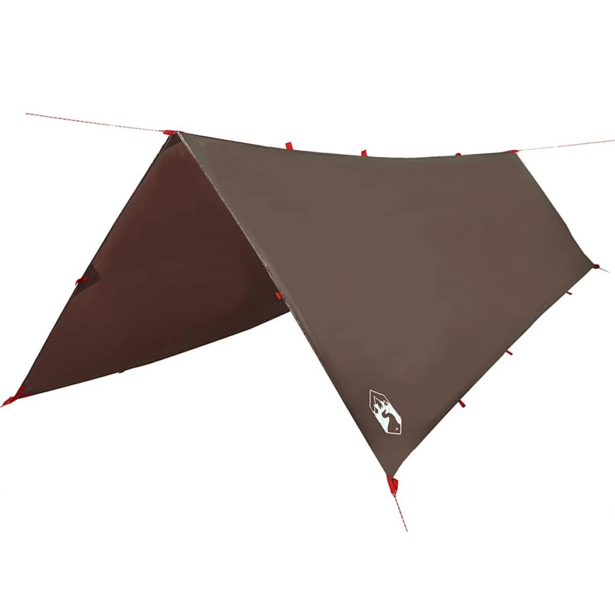 Lona de camping impermeable marrón 506x306 cm