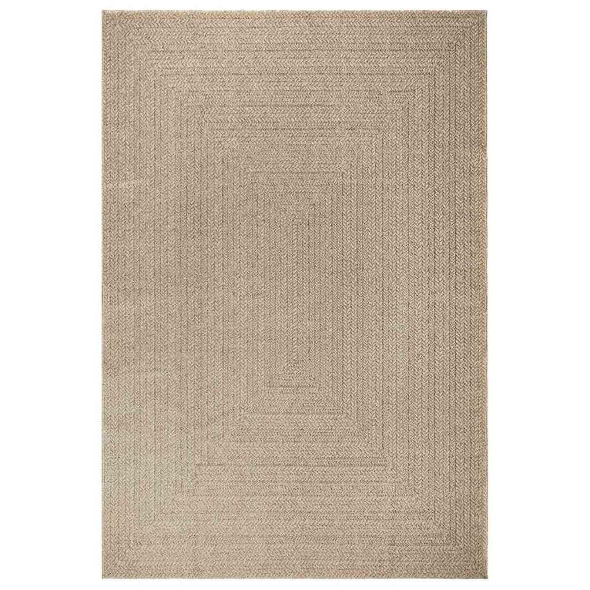 Alfombra ZIZUR aspecto yute interior/exterior beige 200x290 cm