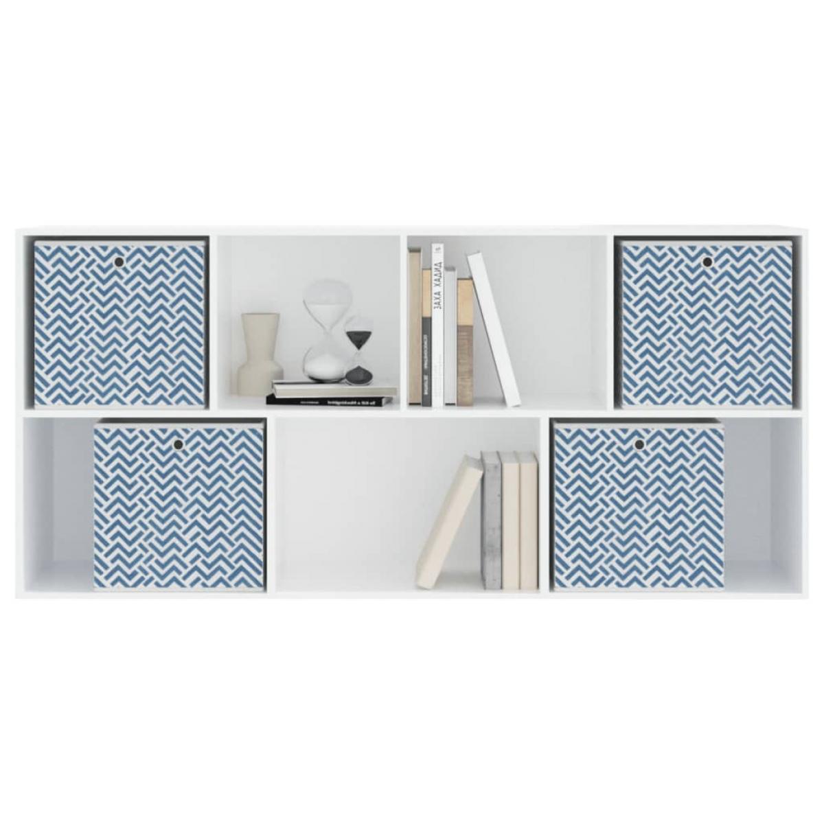 Cajas almacenaje plegables 4 uds tela no tejida azul 32x32x32cm