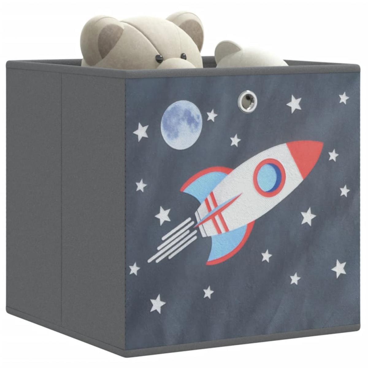 Cajas almacenaje plegables 10 uds no tejida gris 32x32x32 cm