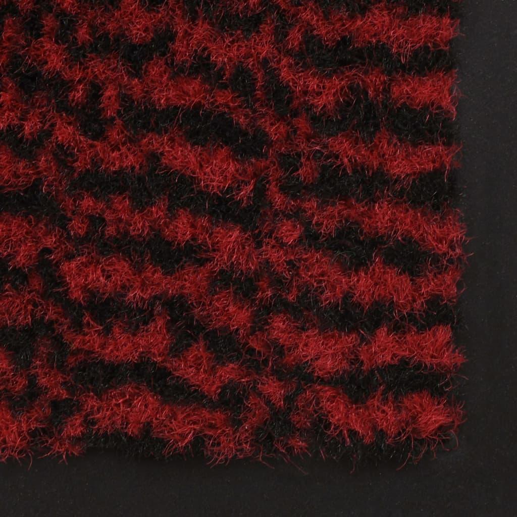 Alfombra de entrada rectangular de nudo 90x150 cm roja