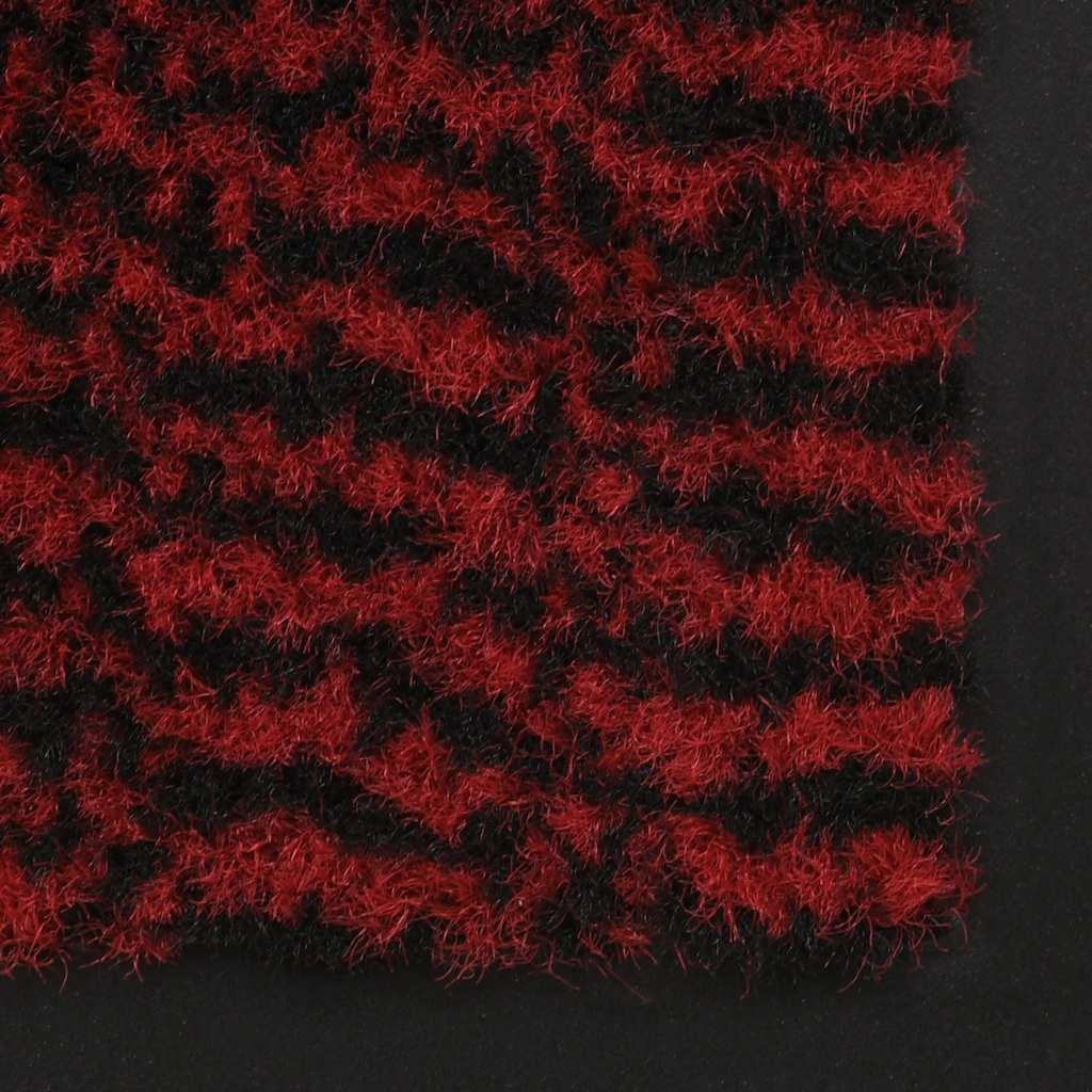 Alfombra de entrada rectangular de nudo 90x150 cm roja
