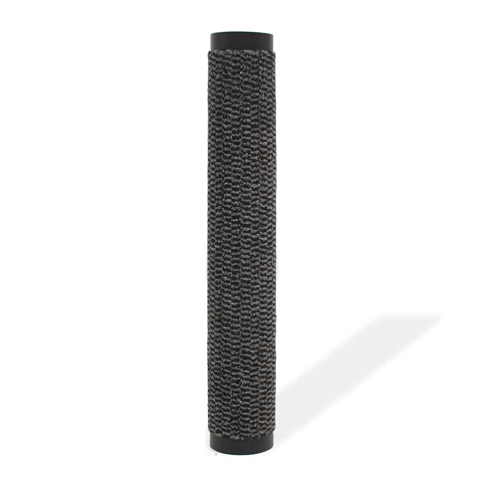 Alfombra de entrada rectangular de nudo 120x180 cm antracita