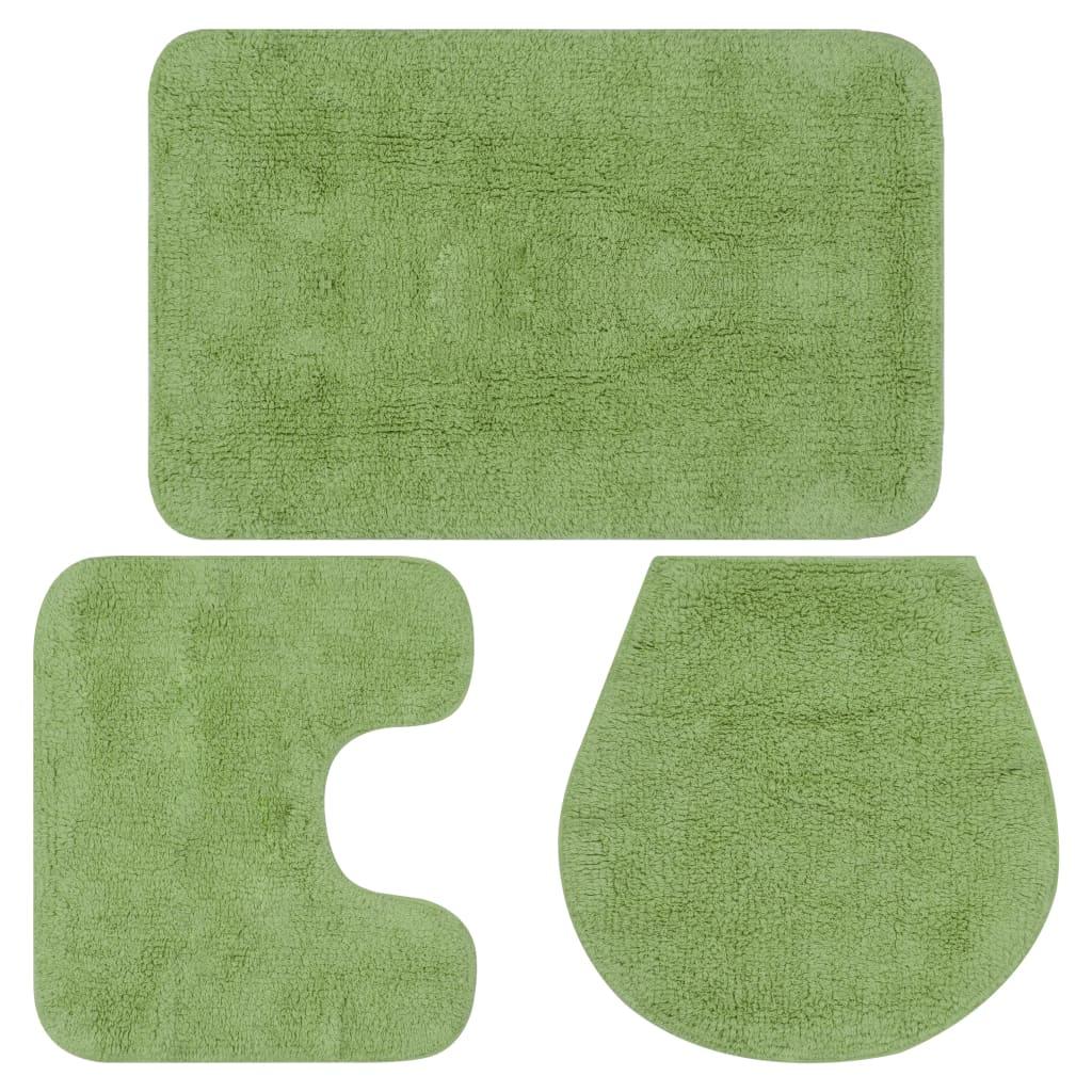 Conjunto de alfombrillas de baño de tela 3 piezas