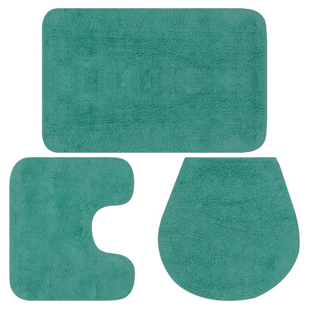 Conjunto de alfombrillas de baño de tela 3 piezas