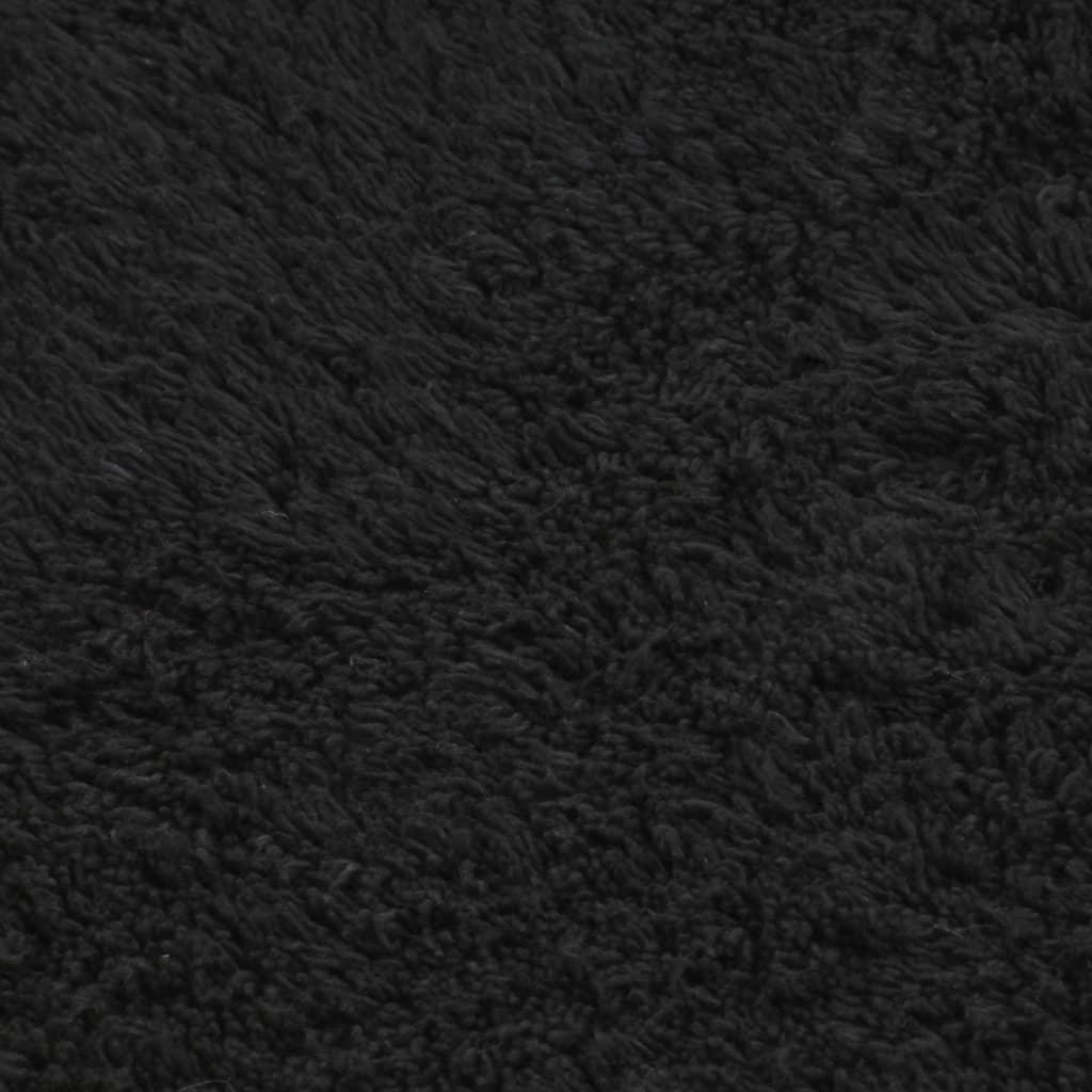 Conjunto de alfombrillas de baño de tela 2 piezas antracita