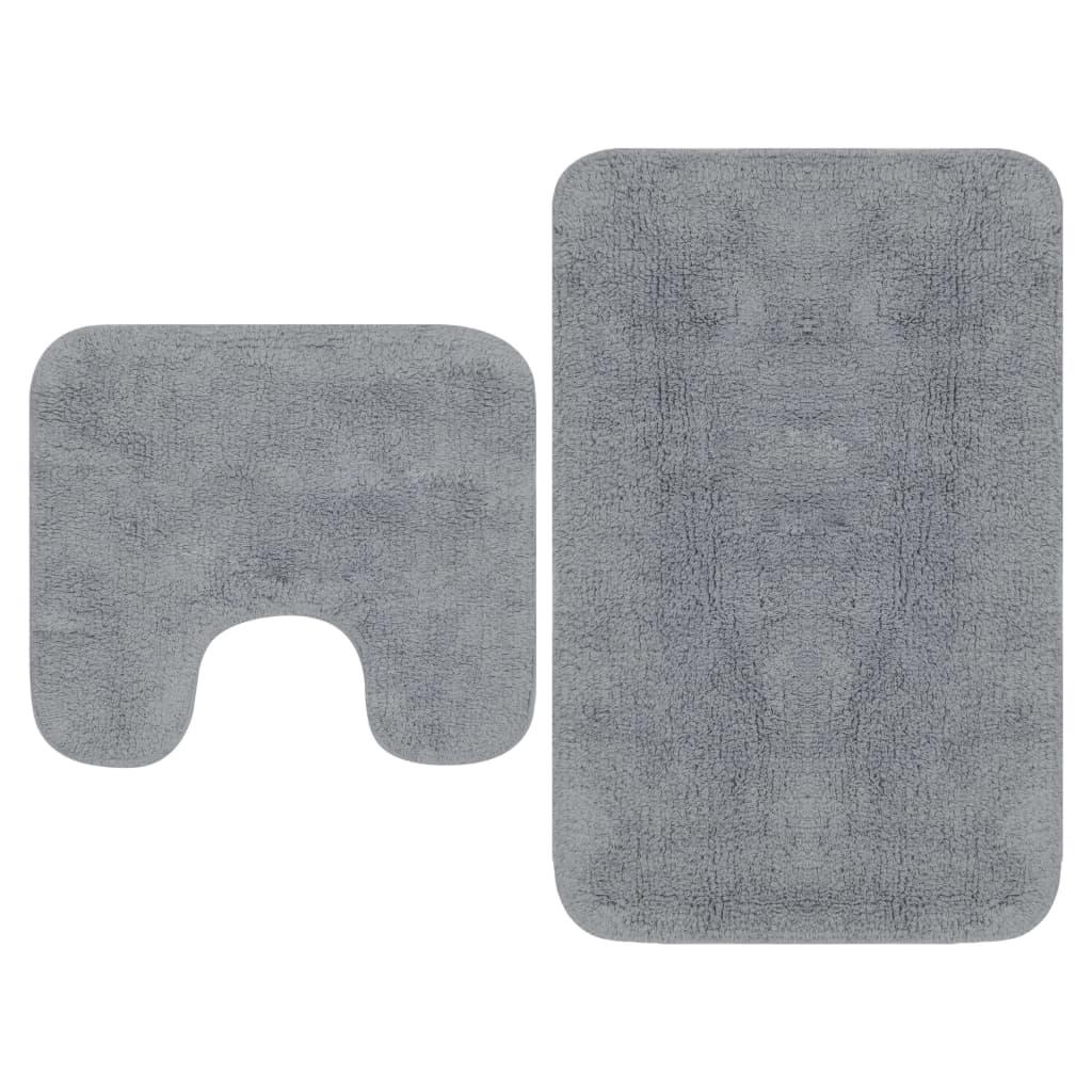 Conjunto de alfombras de baño de tela 2 piezas turquesa