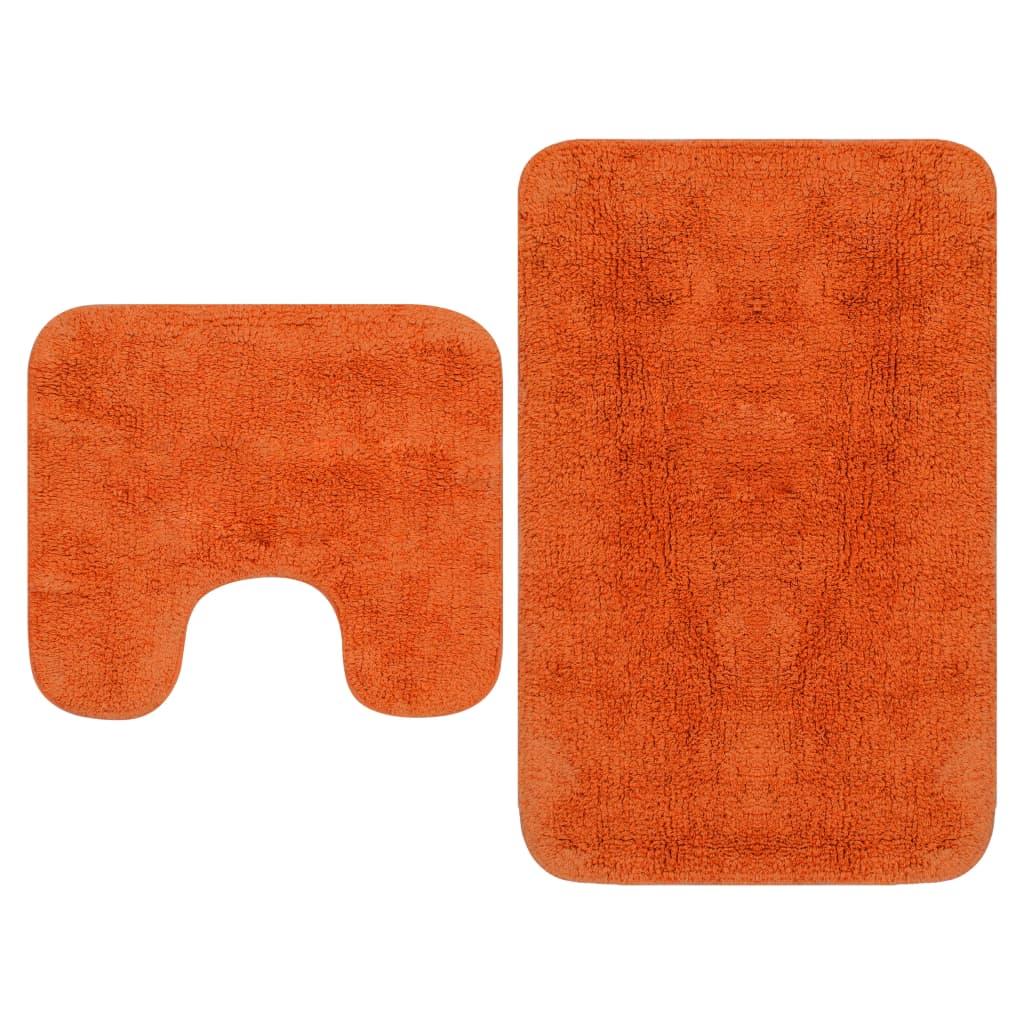 Conjunto de alfombrillas de baño de tela 2 piezas antracita