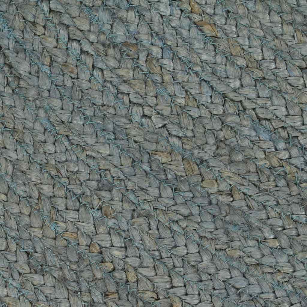 Alfombra de yute tejida a mano redonda verde oliva 120 cm
