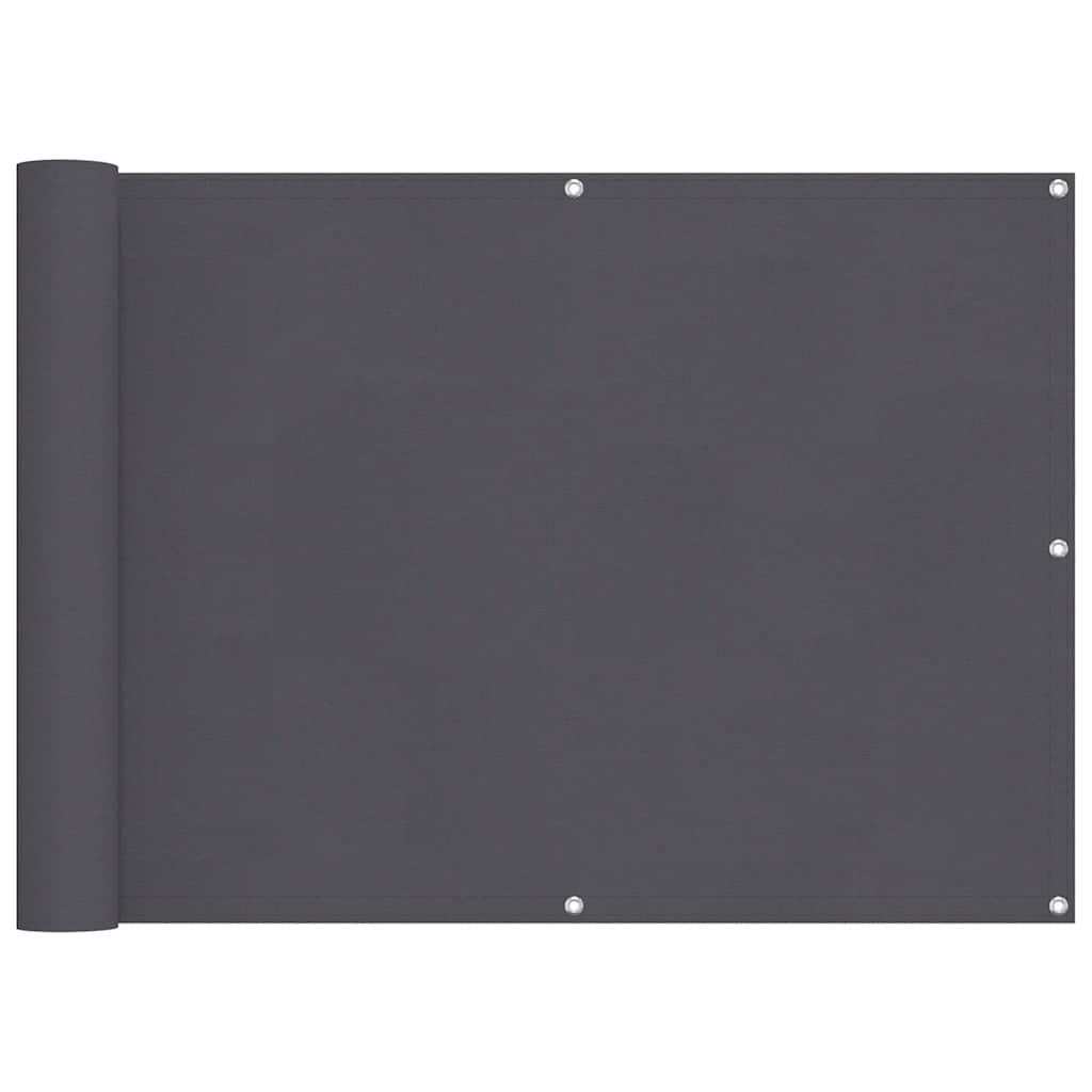 Biombo para balcón de tela oxford antracita 75x300 cm