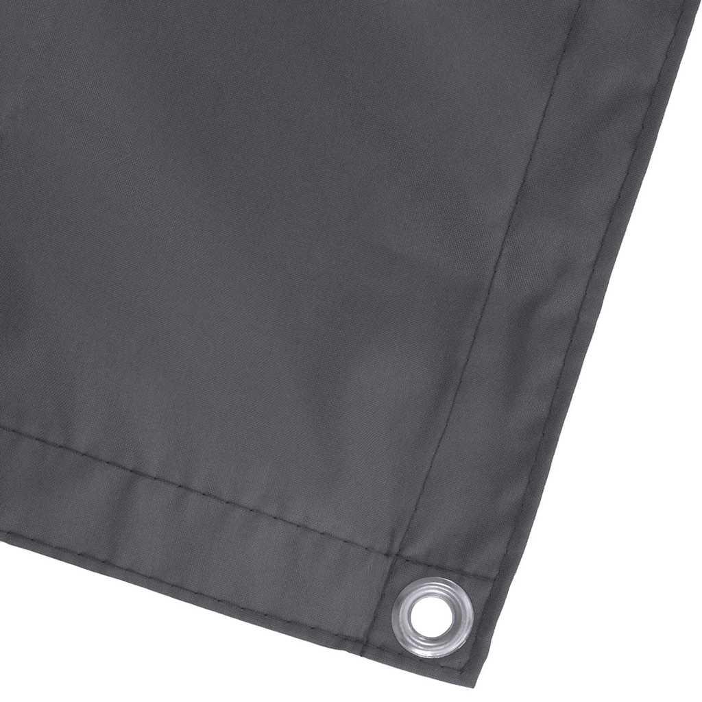 Biombo para balcón de tela oxford antracita 75x300 cm